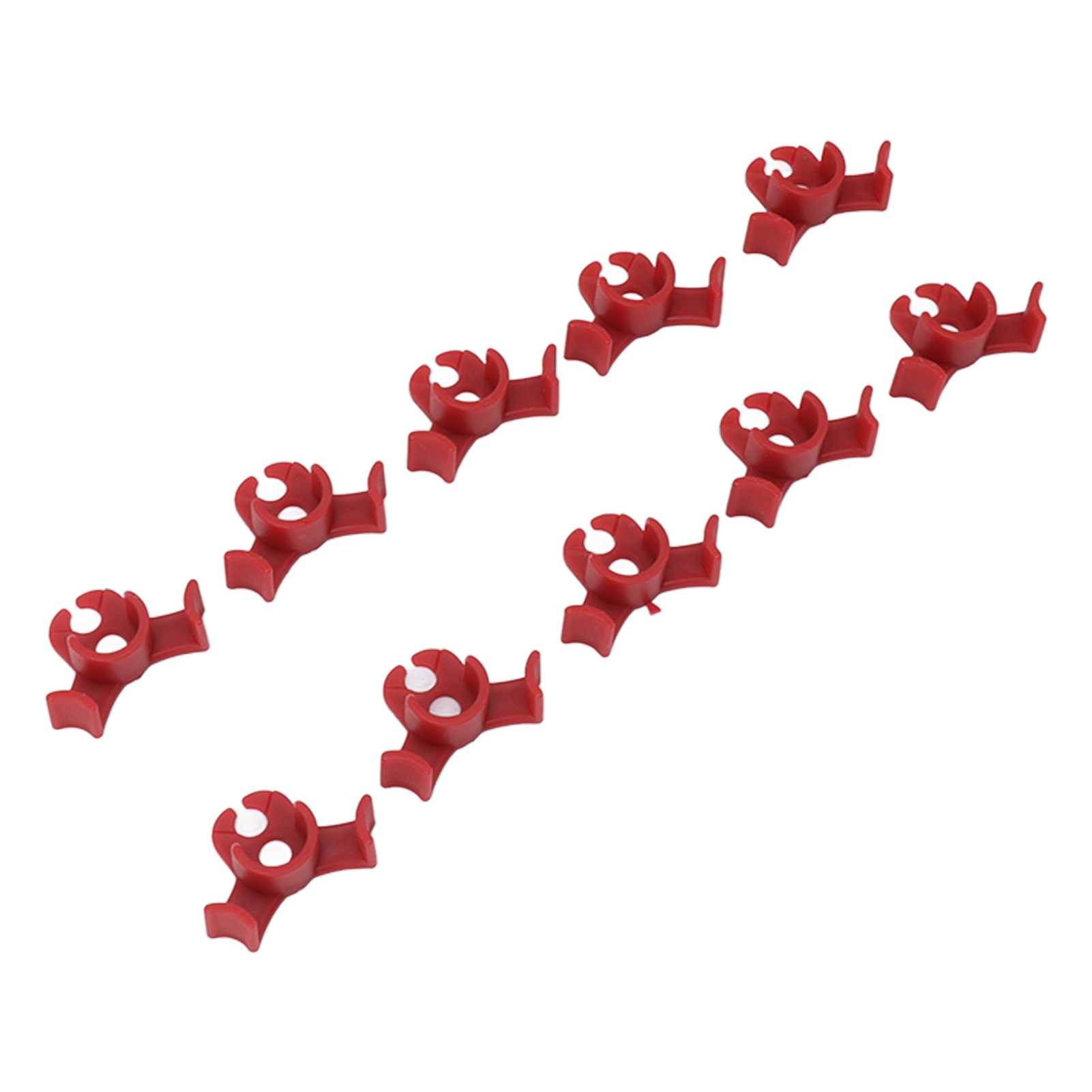 20er-pack Pflanzenstützclips, Flexibler Kunststoff, Verstellbarer 90°-winkel, Stängelstütze, Gewächshaus/garten, Rot