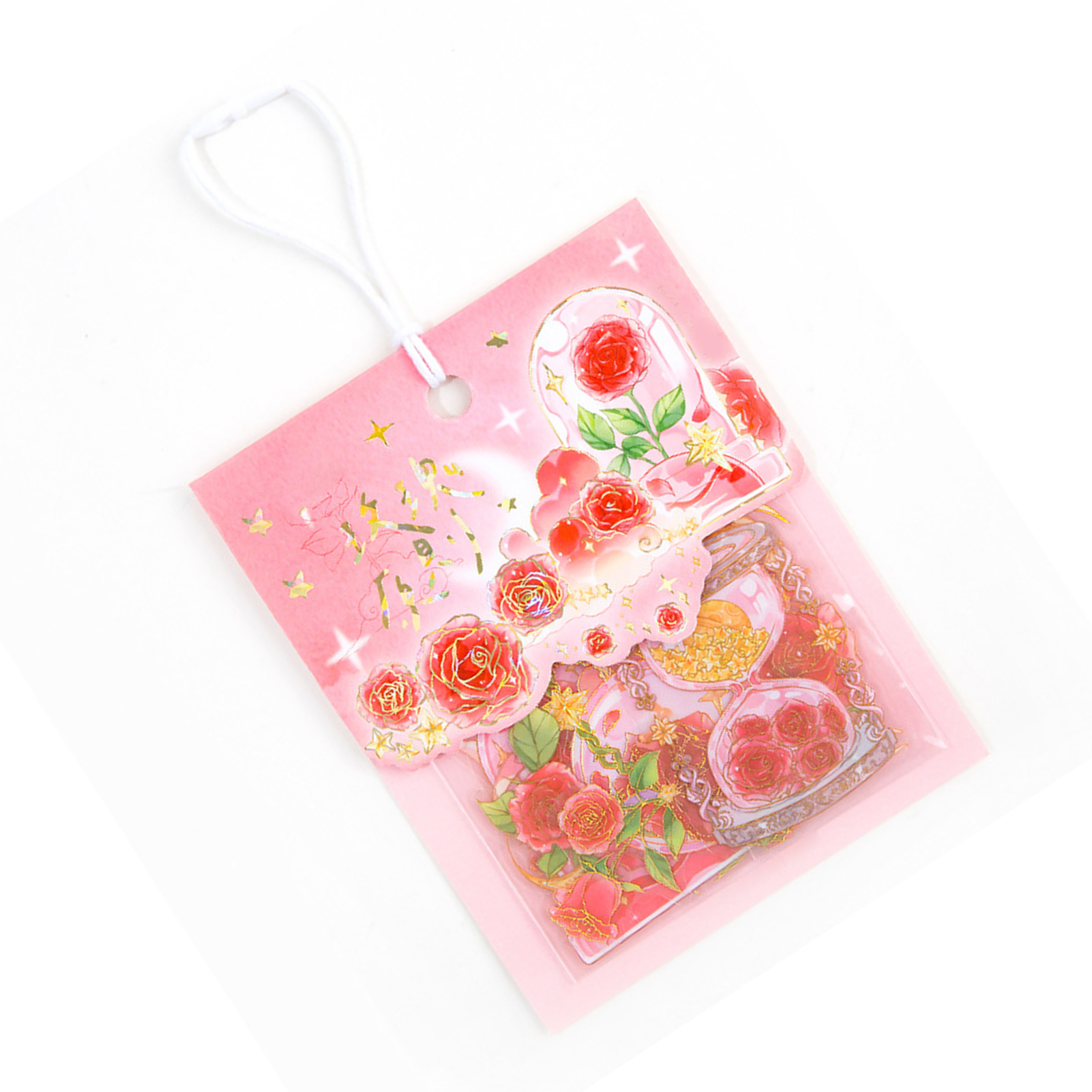 Set Mit 40 Dekorativen Notizbuchaufklebern, Trendigen Romantischen Blumenaufklebern, Roten Rosen, Modischem Stil Für Alben Und Tagebücher