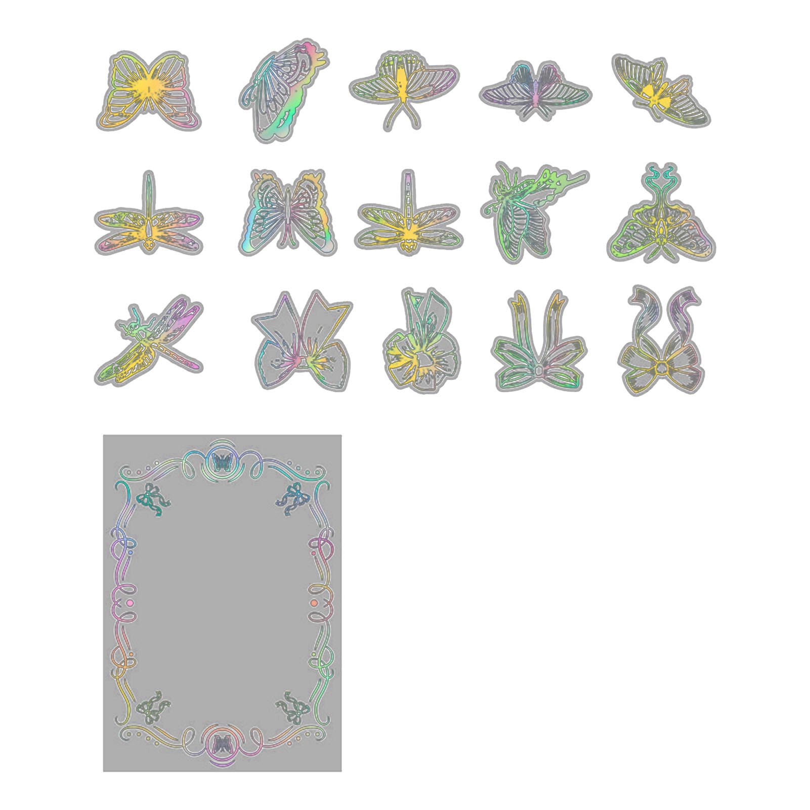 Set Mit 45 Dekorativen Klebeetiketten, Bezauberndes Und Elegantes Design, Scrapbooking-papier, Heimdekoration, Damsal Kreativnotizbuch