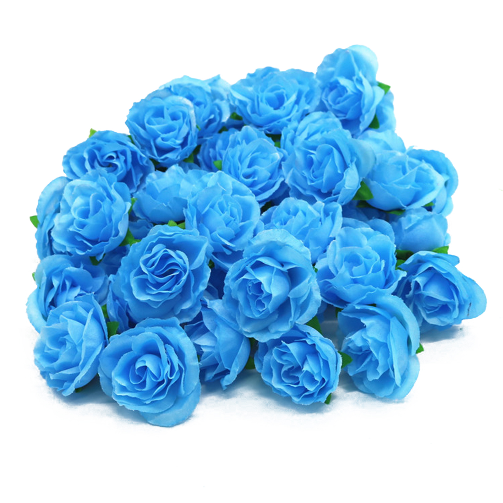 Set Mit 50 Künstlichen Blauen Seidenrosen, Wiederverwendbare, Realistische Rosenköpfe Für Hochzeits-, Party- Und Eventdekorationen