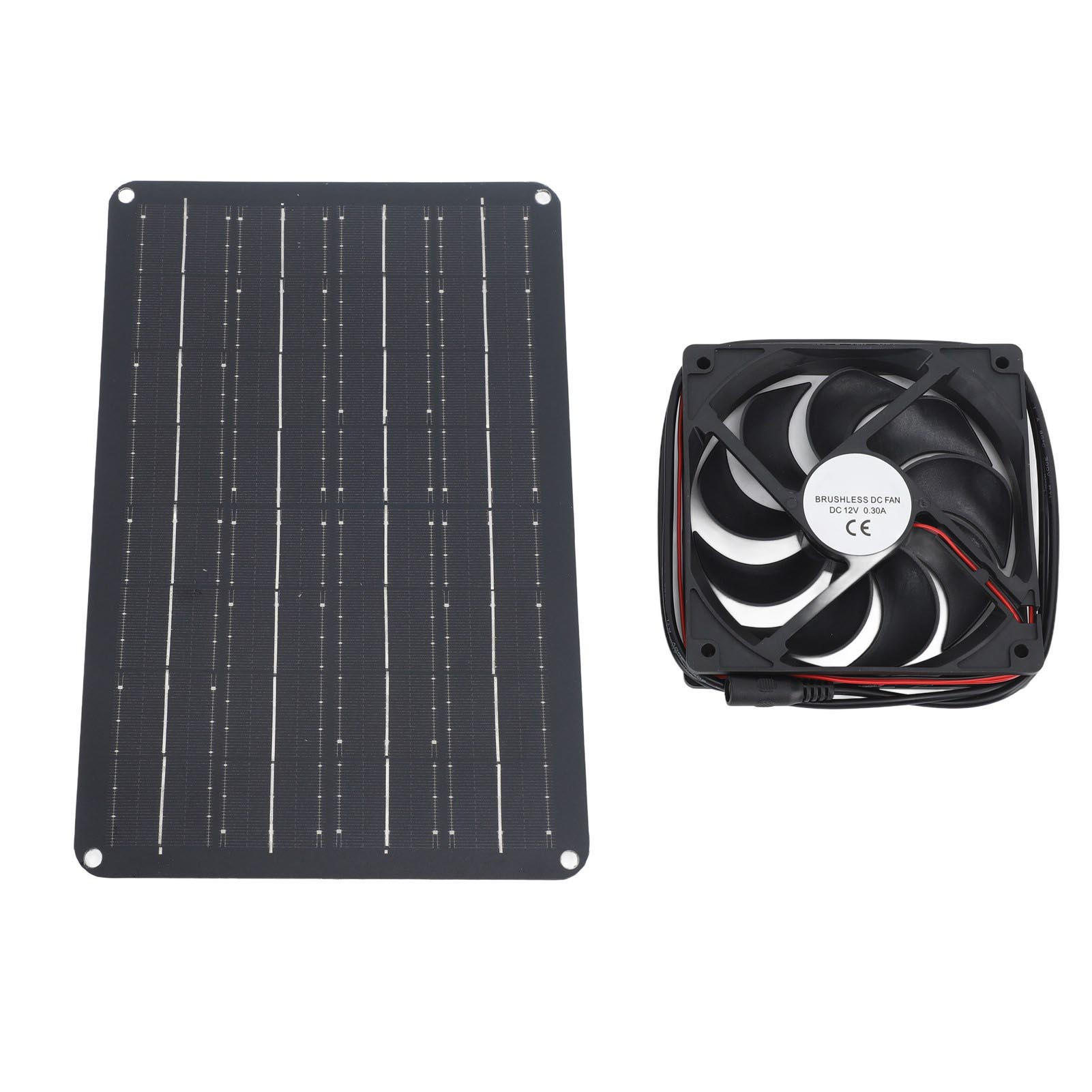 15w 12v Solarventilator Mit 1,5m Kabel Für Gewächshaus, Hühnerstall, Schuppen, Hundehütte – Set Mit 2 Fensterlüftern