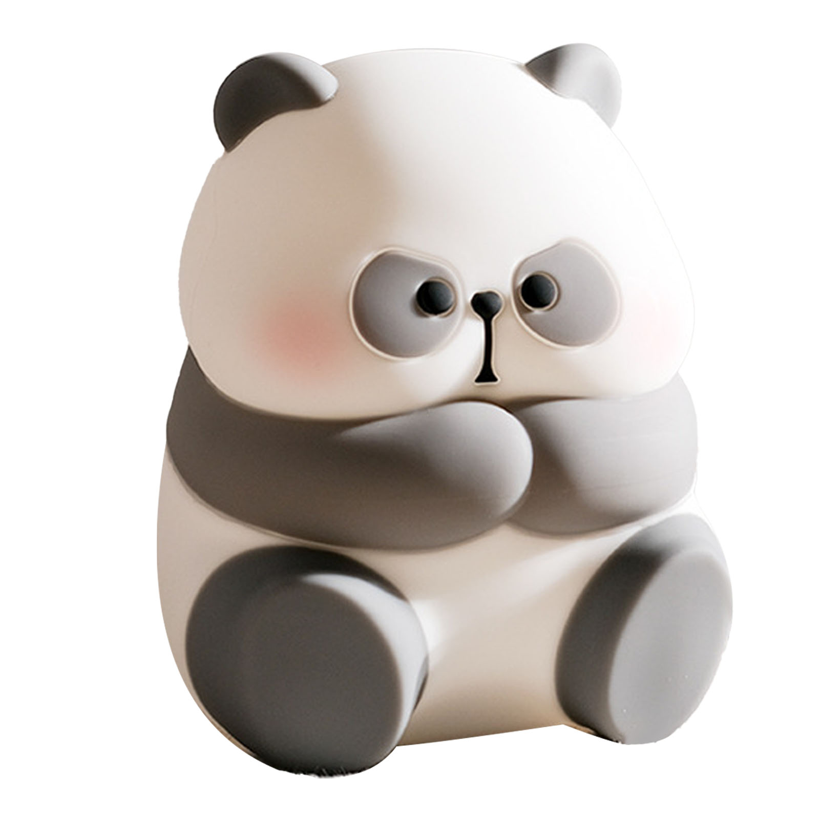 Niedliches, Weiches Silikon-panda-touchlicht, Beruhigendes Nachtlicht Mit Batterie, Anti-stress-klopfspielzeug Fürs Schlafzimmer, Kleine Dekorative Nachtlampe.