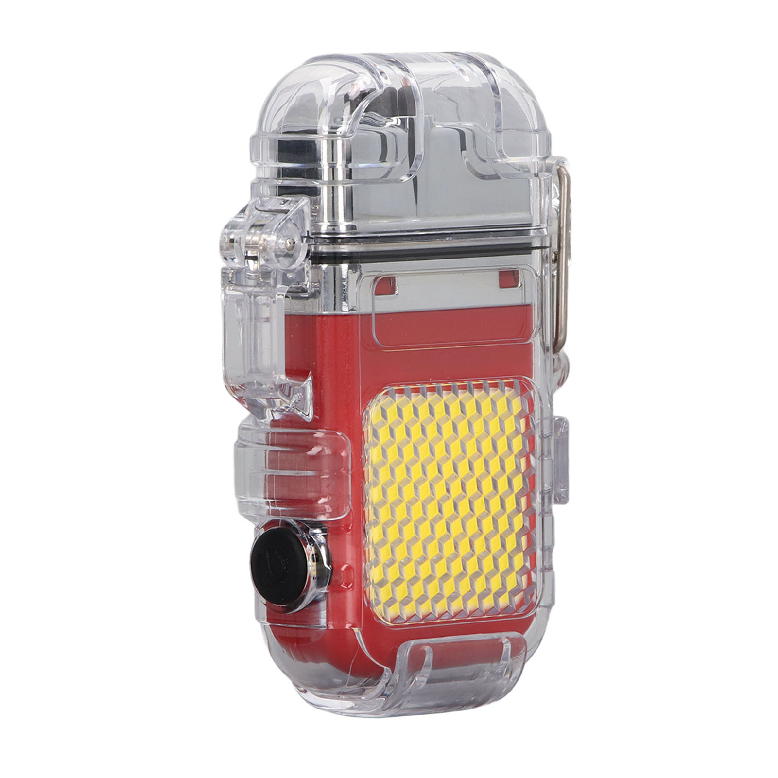 Ip56 Wasserdichtes Und Windfestes Doppelbogenfeuerzeug Mit Roter Led-leuchte, Tragbar Und Multifunktional
