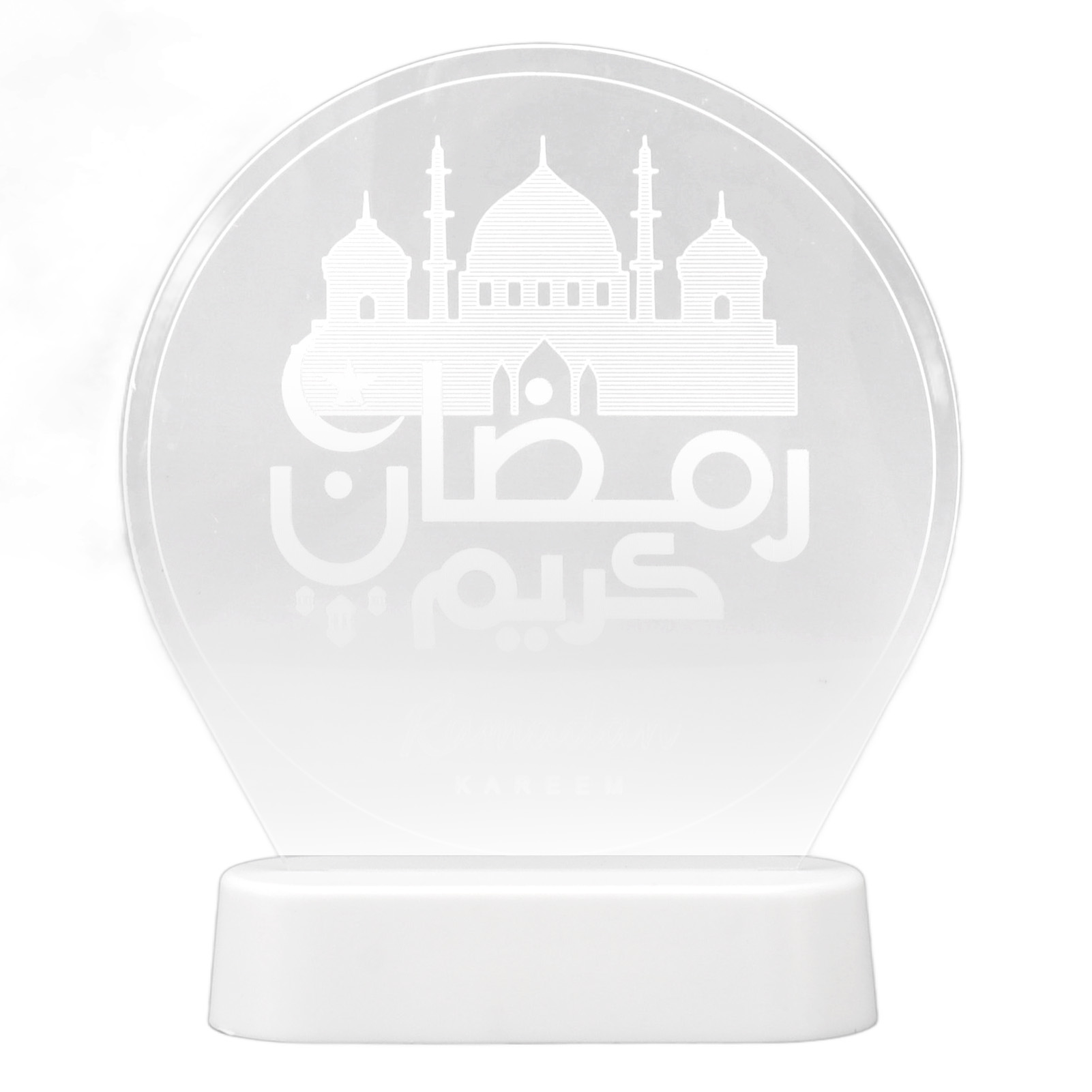 Eid Mubarak 3d-led-tischleuchte In Verschiedenen Farben Mit Fernbedienung, Ramadan-dekoration Für Islamische Familienfeiern