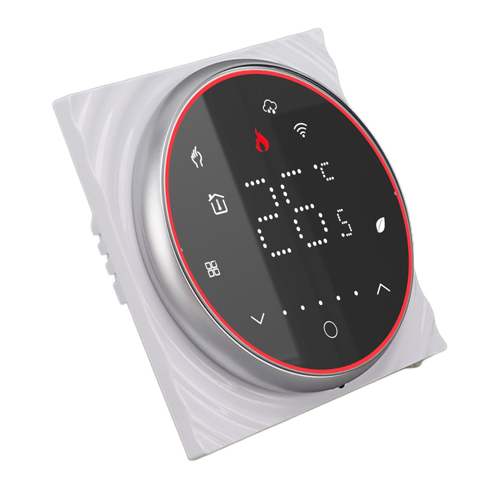 Intelligenter Wlan-thermostat, Warmwasserprogrammierer, Sprach- Und App-steuerung, Ac 95–240 V, Schwarzes Quadratisches Gehäuse, Smart-home-kompatibel