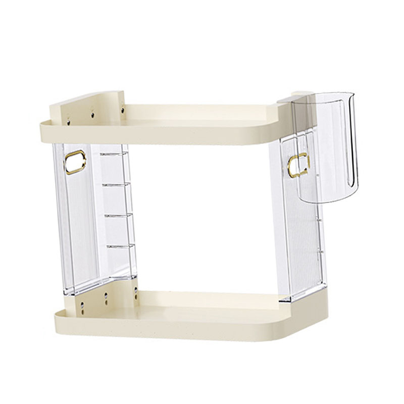 2-stöckiges Kosmetikregal (40 X 22 X 35 Cm) – Organizer Für Make-up Und Parfüm, Ideal Für Badezimmer, Schminktisch Und Arbeitsplatte – Stabiler Stand, Einfache Und Elegante Montage