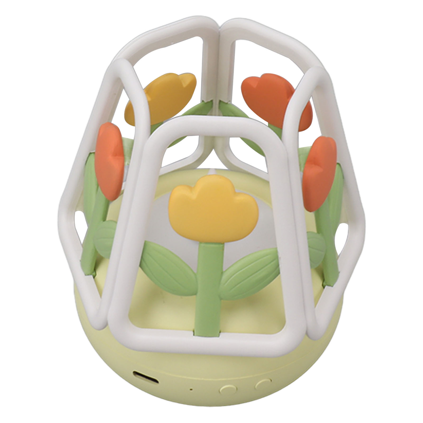 Tulpenförmige Led-lampe Mit Silikon, 5 Helligkeitsstufen, 1200 Mah Akku, Wiederaufladbares Nachtlicht Für Schlafzimmer Und Zuhause, Gelb