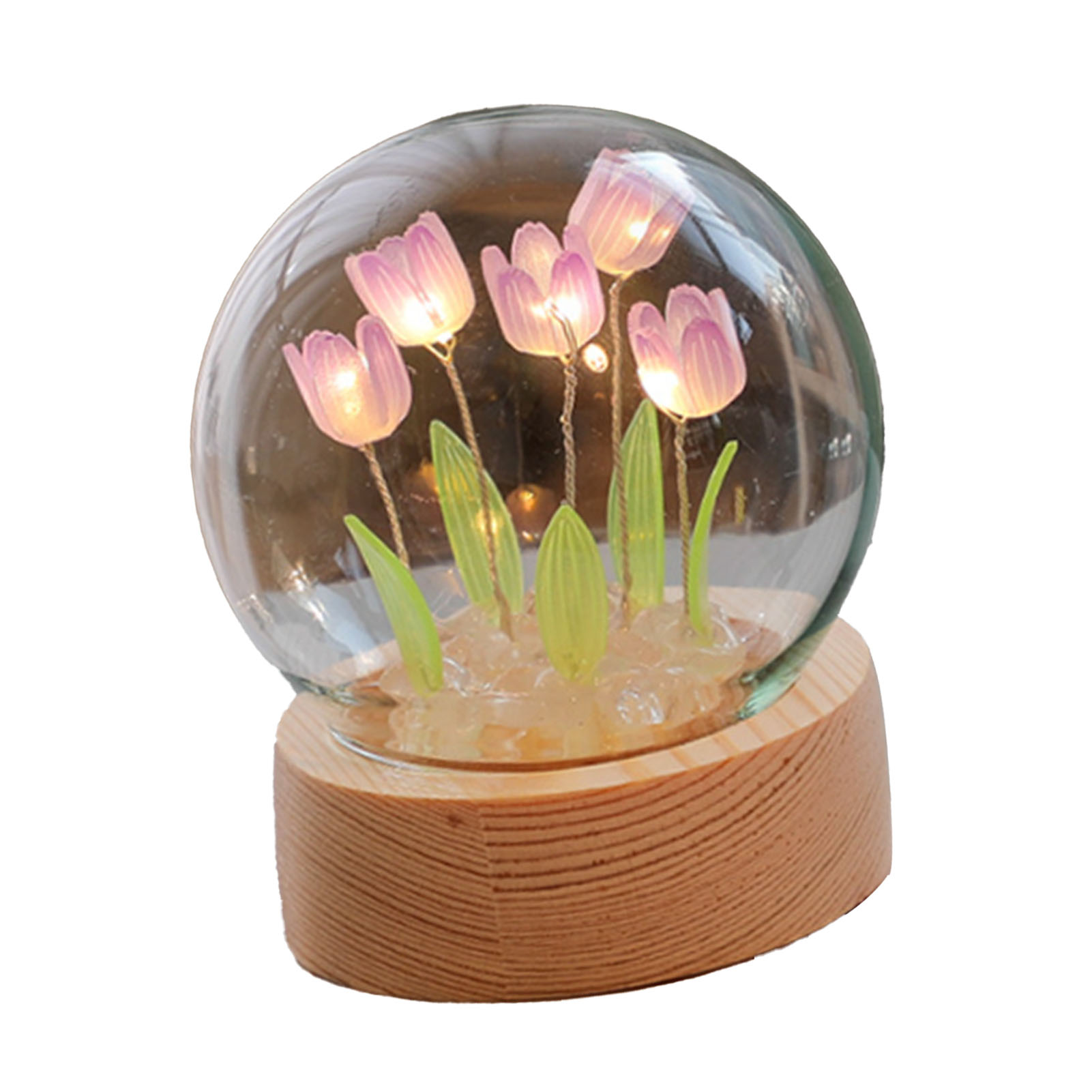Lila Led-tulpen-stehlampe Für Schlafzimmer, Büro, Wohndekoration, Romantisches Nachtlicht