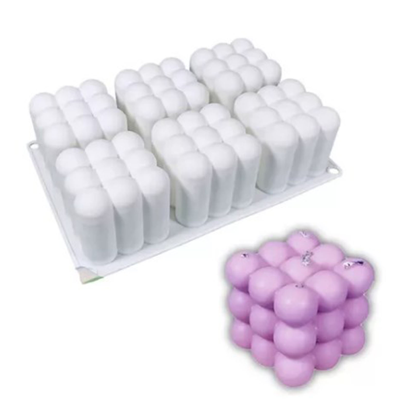 3d-silikonform Für Kerzen, 6 Würfelmulden, Zum Selbermachen Von Kerzen, Seife, Kuchen Und Desserts