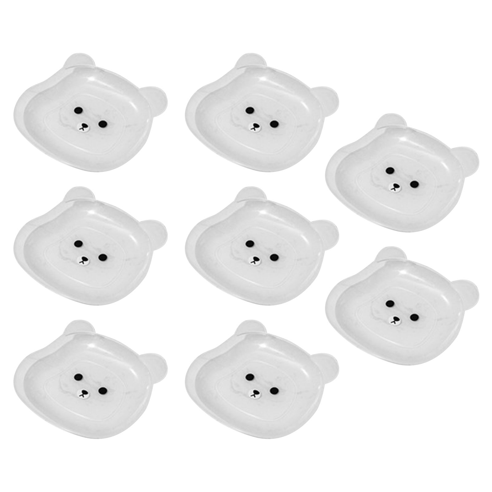 8-teiliges Teddybär-vorspeisenteller-set Mit Ständer, Farbenfrohe, Transparente Teller, Glatt Und Glänzend, Ideal Für Partys, Abendessen Und Kaffee
