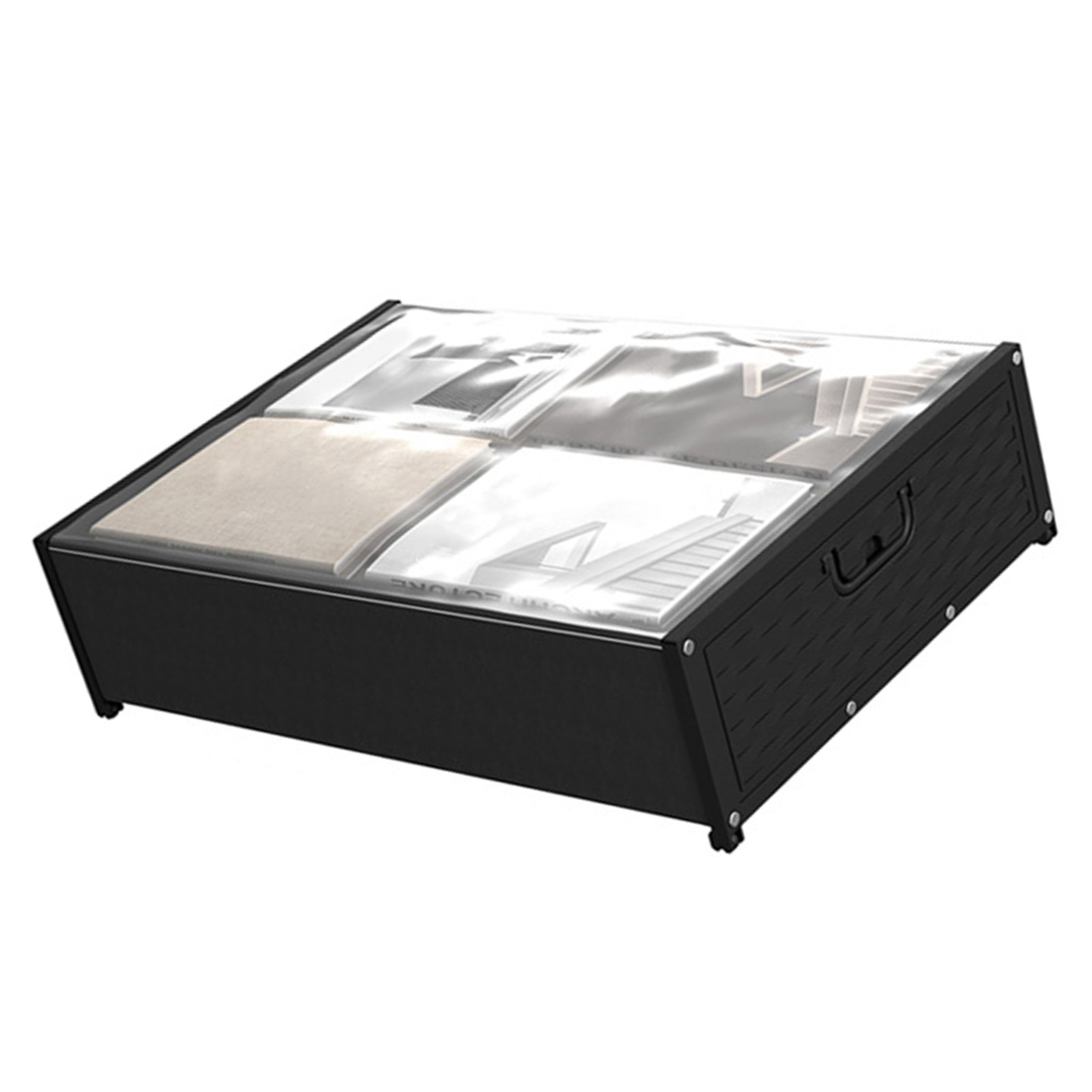 Rollbarer Aufbewahrungsständer Für Unter Das Bett, Kleiderorganizer Mit Sichtfenster Für Decken, Bettwäsche Und Kleidung
