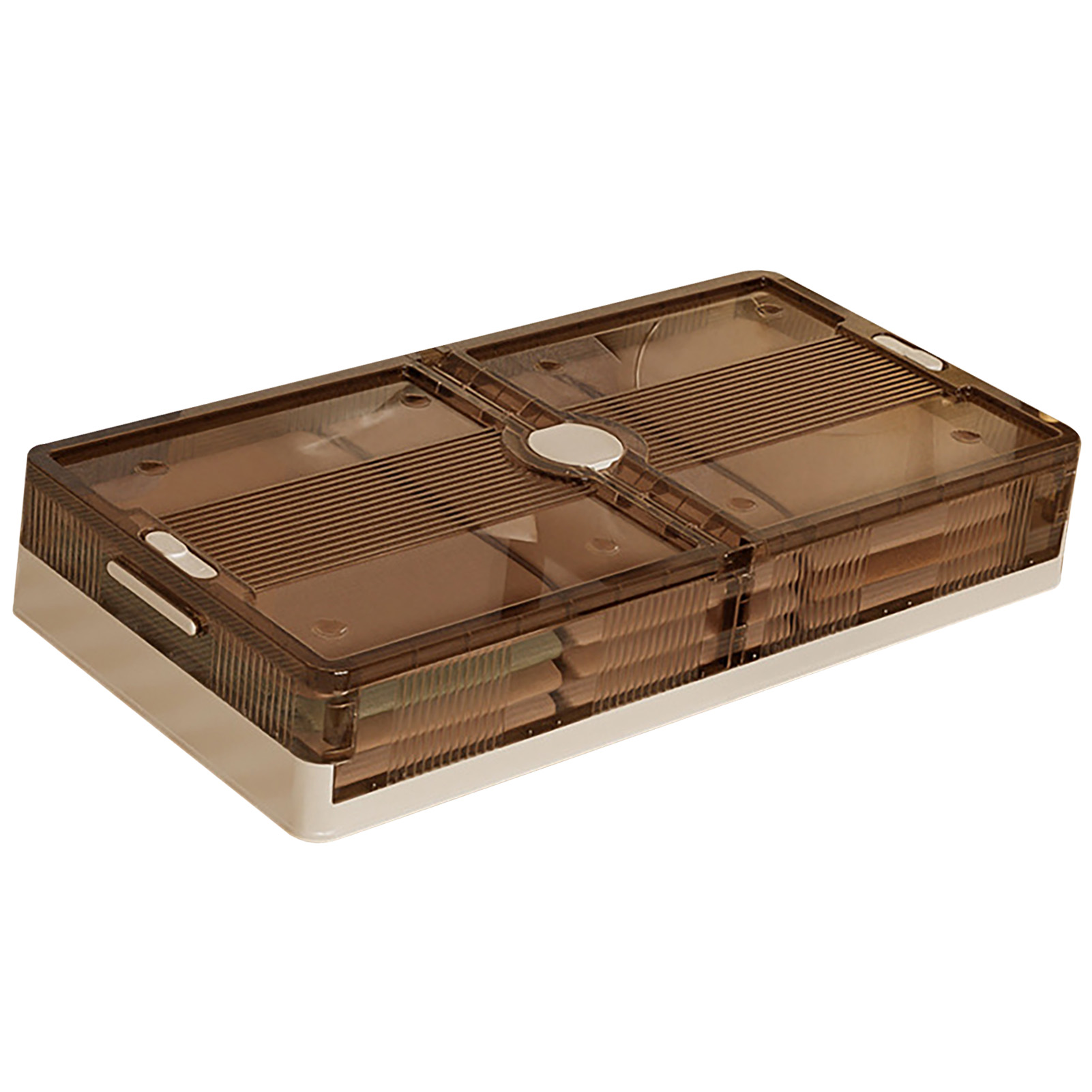 Faltbare Aufbewahrungsboxen Für Unter Das Bett Mit Rollen, Kleiderboxen Aus Kunststoff, Mobiler Organizer Für Schlafzimmer Und Studentenwohnheim, Niedrige Ausführung, Praktisches Set.