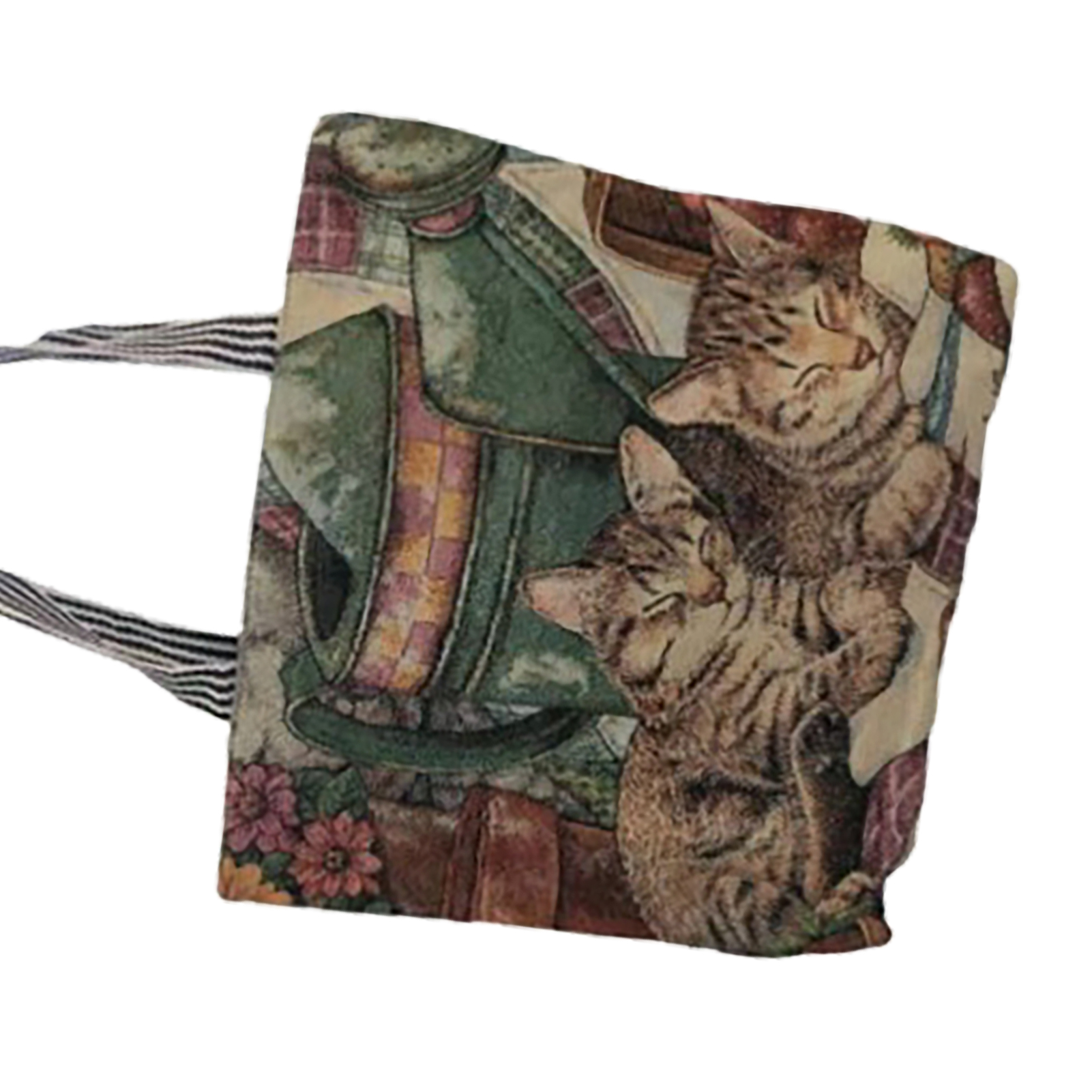Vintage-tragetasche Aus Canvas Mit Einseitiger Ethno-stickerei, Praktische Einkaufstasche Oder Geschenktasche, Eleganter Retro-stil