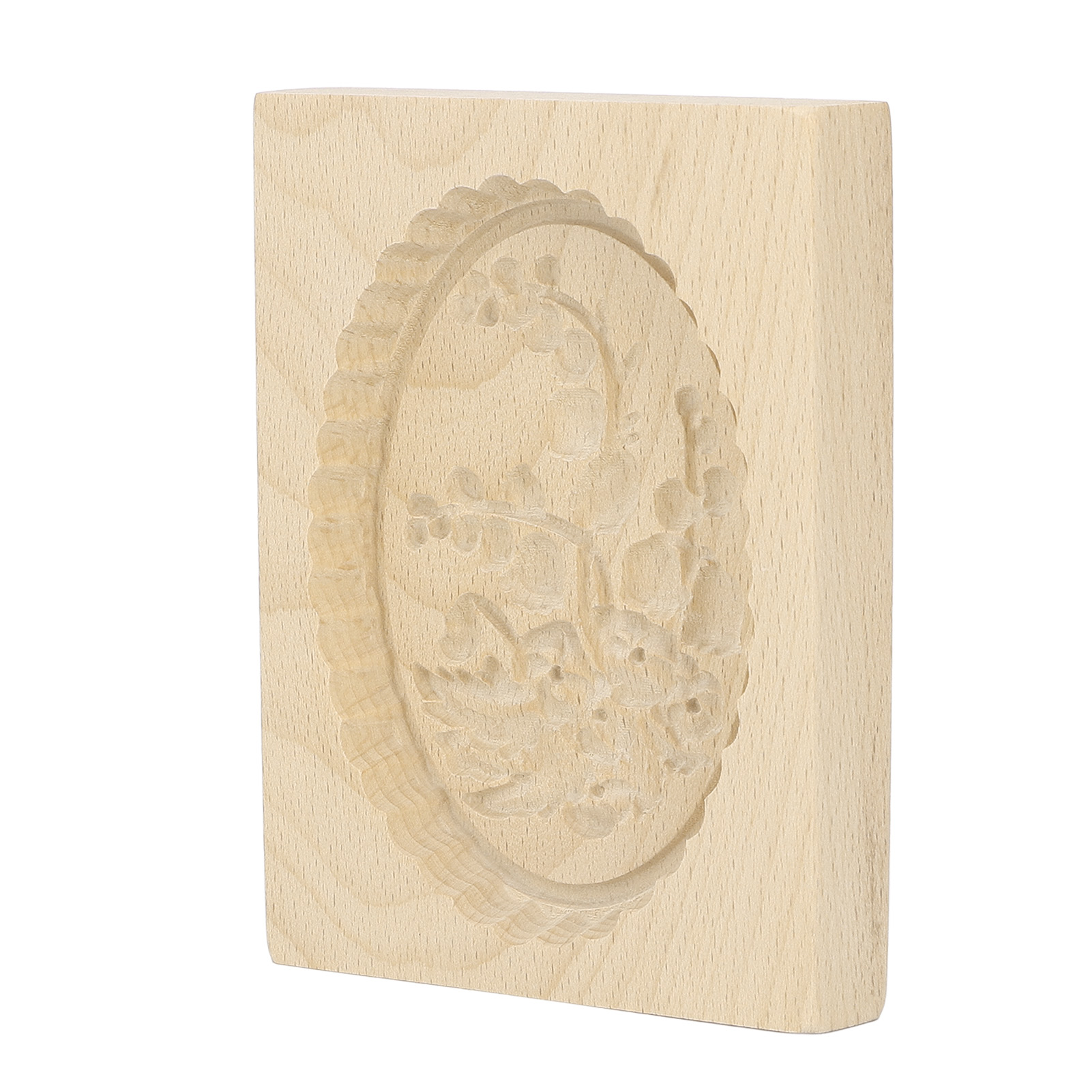 Ausstechform Aus Holz Mit Obstbaummuster, Geschnitzte Kekspresse, Leicht Zu Entformen, Wiederverwendbar Und Abwaschbar, Zum Backen Und Kochen Von Hausgemachten Speisen.