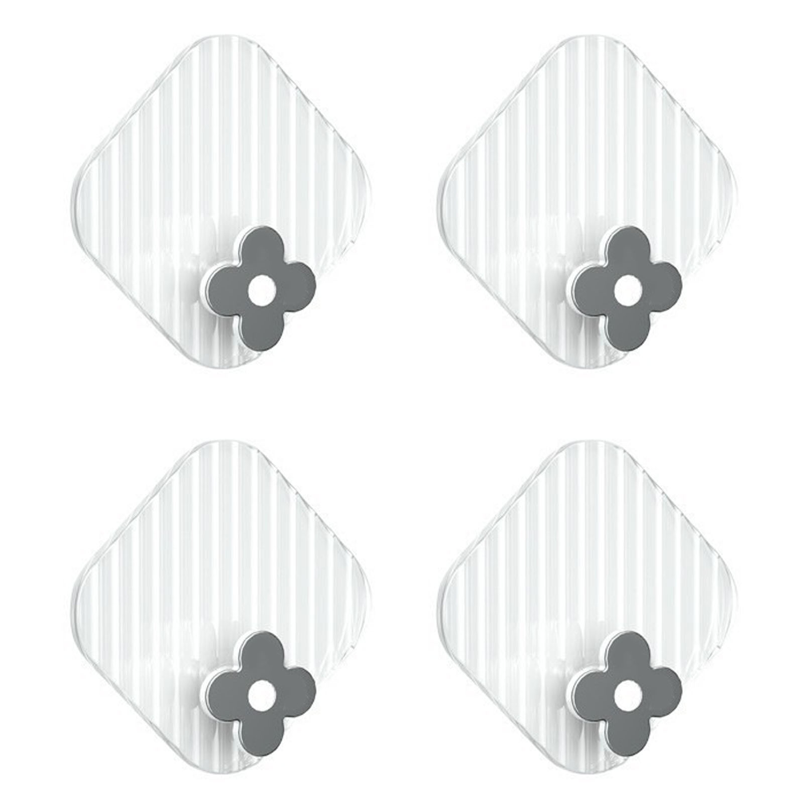 Transparente, Silberfarbene Klebehaken, Wasserfester Kunststoff, Kein Bohren Erforderlich, Wandhalterungen Für Handtücher Und Schlüssel, Küche, Bad, Büro, Decke