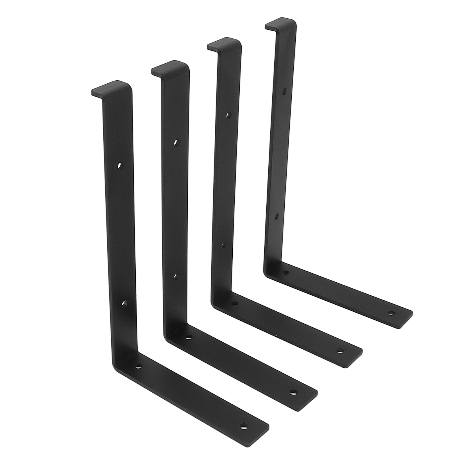 L-förmige Wandhalterung Aus Eisen, Set Mit 4 20 Cm Langen Metallhalterungen Für Regale, Ideal Für Küche, Büro, Garage, Badezimmer, Robust Und Langlebig.