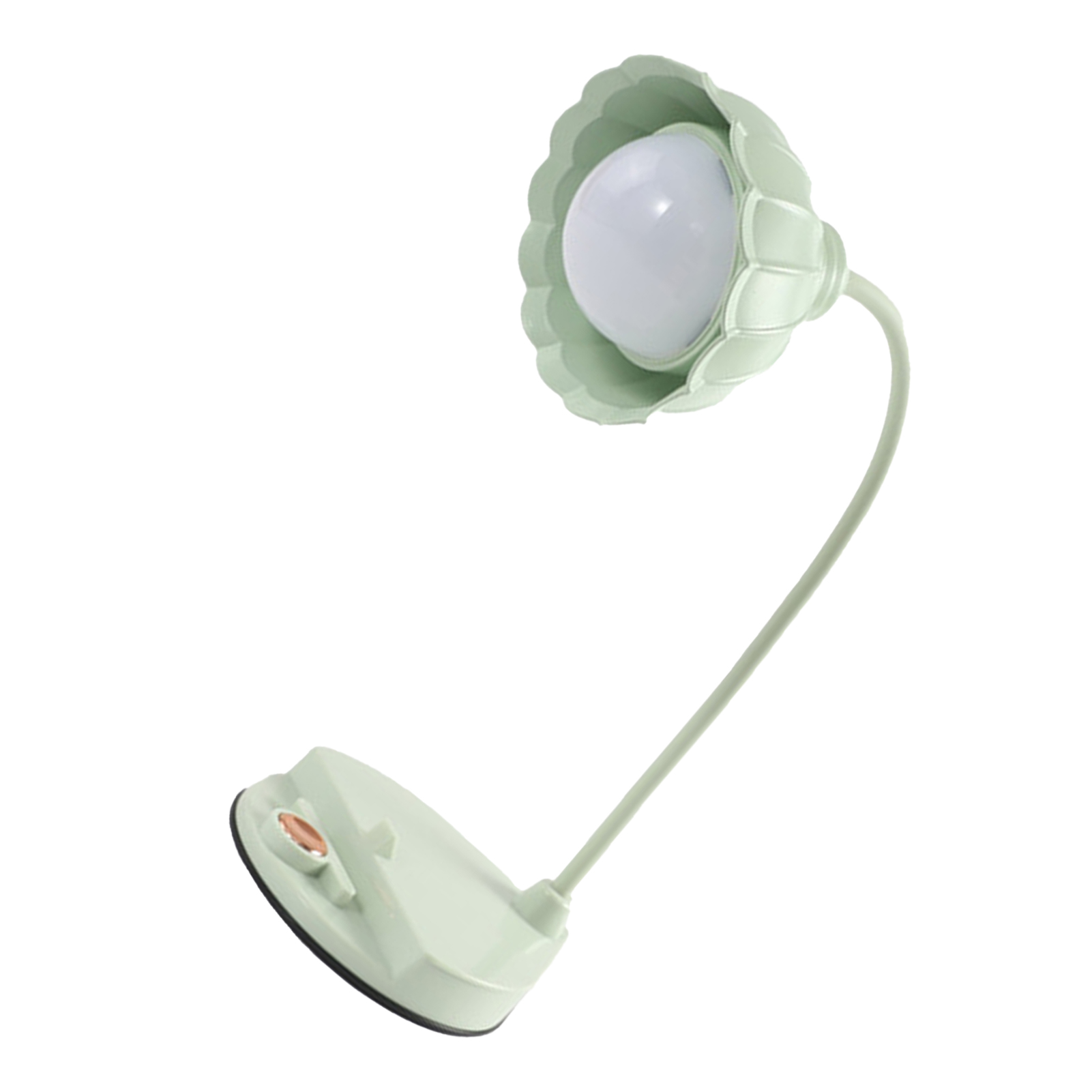 Blütenförmige Led-leselampe Aus Kunststoff, Berührungsempfindlich, Usb-aufladbar, Faltbar, Für Nachttisch, Schlafzimmer Und Studentenwohnheim, Grün