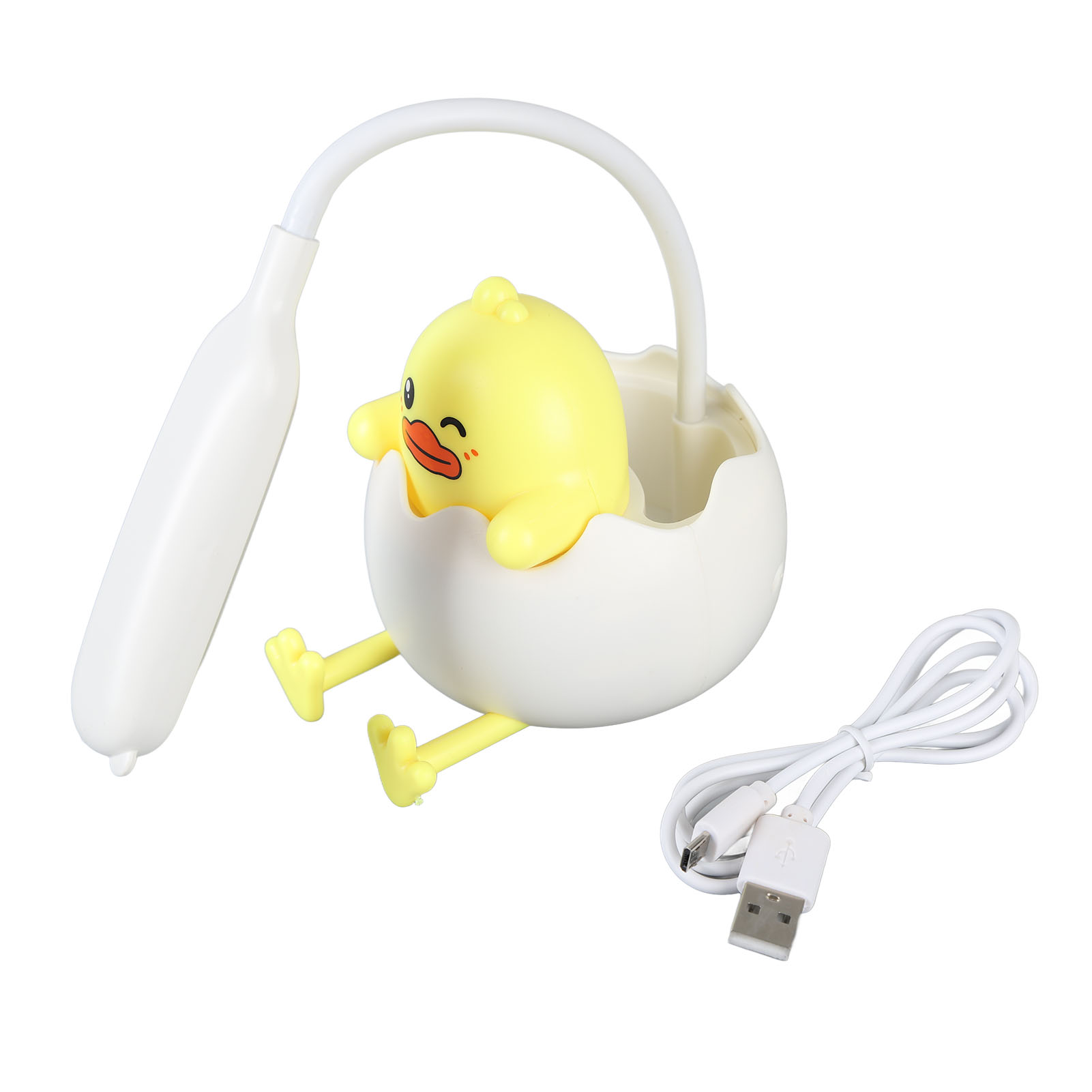 Led-nachttischlampe Mit Stifthalter, Augenschutz, Usb-ladeanschluss Und Flexiblem Arm, Ideal Zum Lesen Und Lernen Im Schlafzimmer