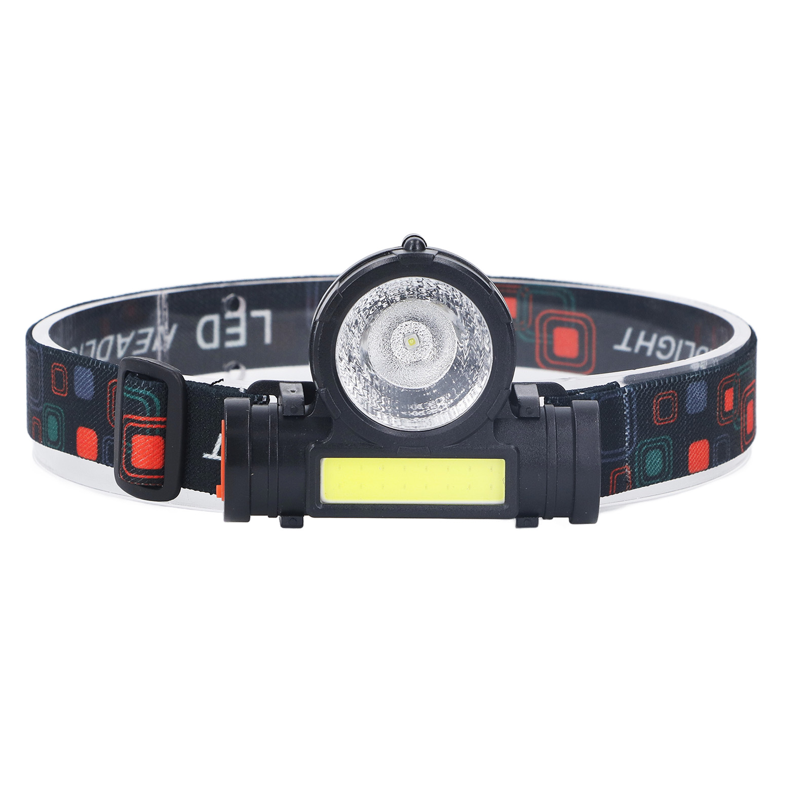 Wiederaufladbare Led-stirnlampe Mit Zwei Cob-lichtquellen, Extrem Leistungsstark Für Camping, Nachtangeln Und Wandern.
