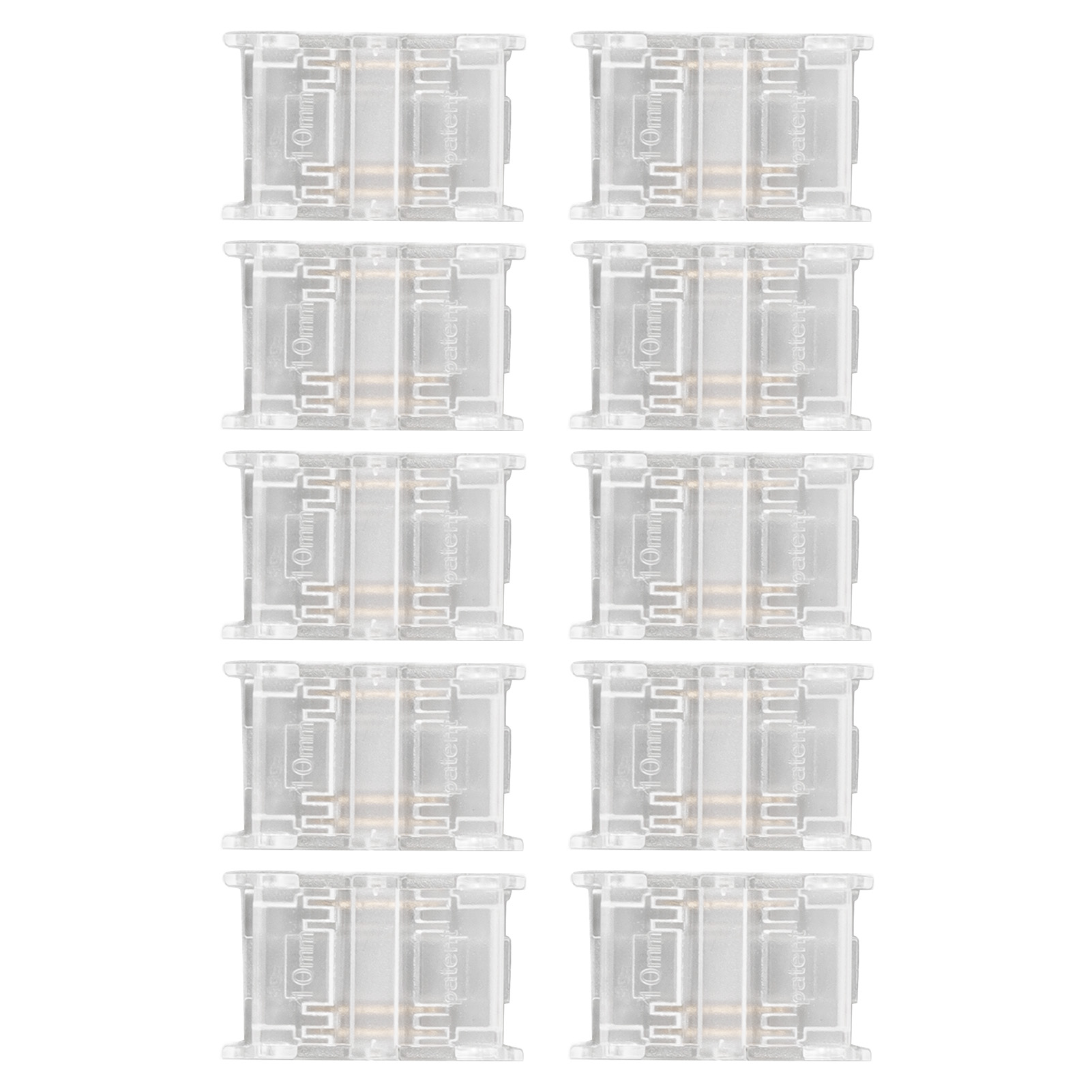 10-mm-3-pin-cob-led-steckverbinder, 10er-packung, Lötfreie Streifen-zu-streifen-verbindung, Schnelle Und Lückenlose Verbindung Für Led-streifen