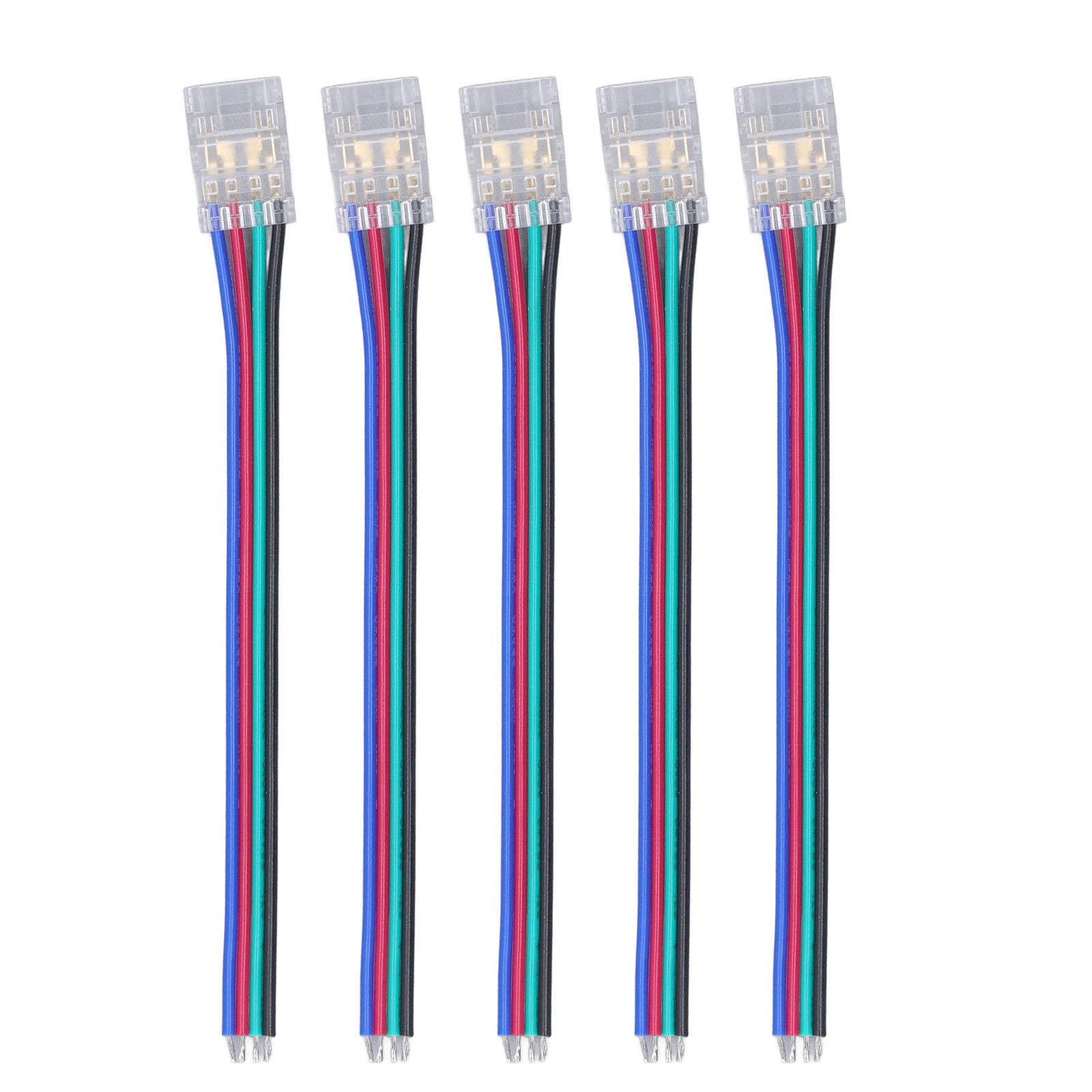 10 Rgb-led-steckverbinder (4-polig, 10 Mm), Schnellanschluss, Robust Und Sicher, Für Led-streifen In Heim-, Party- Und Büroumgebungen.