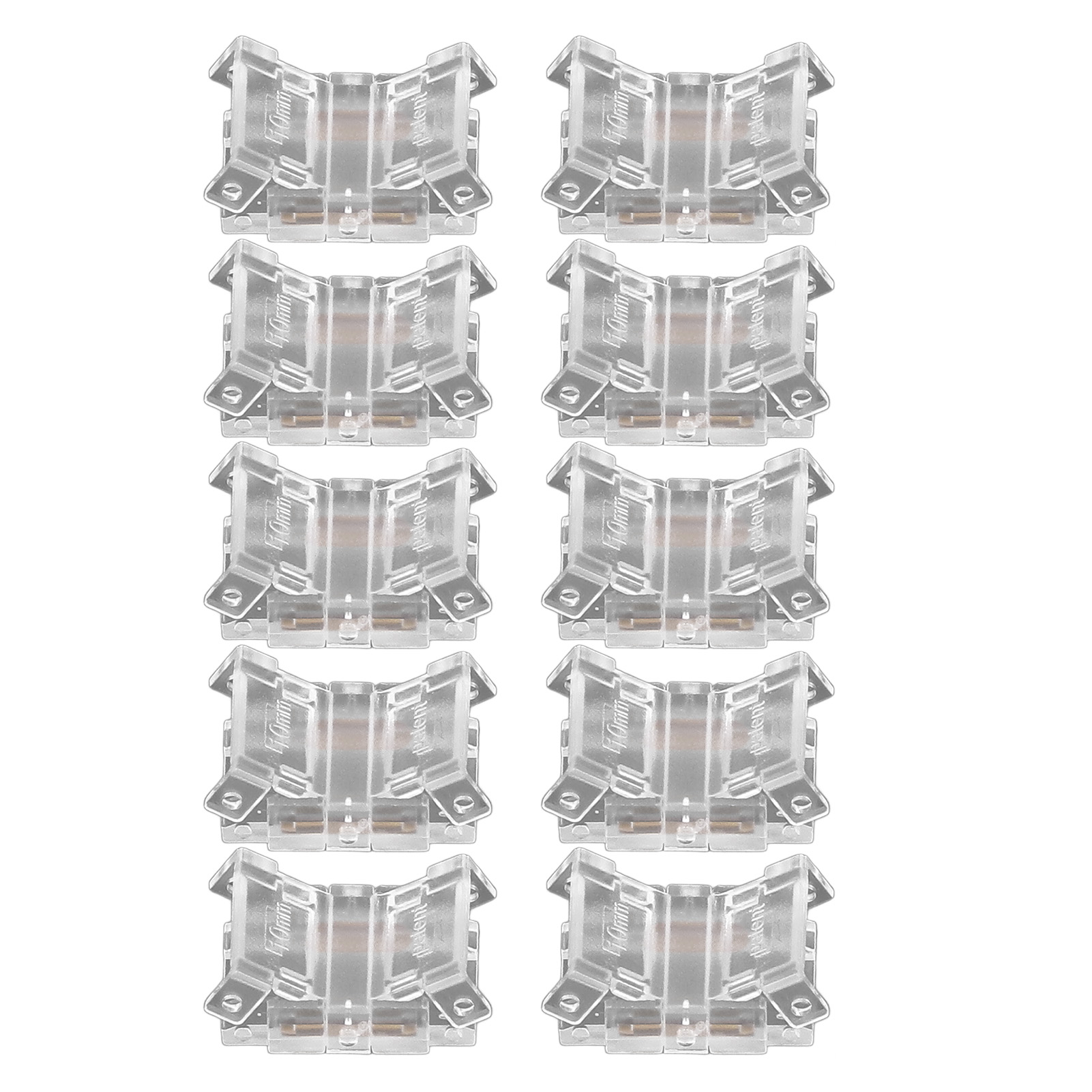 10 Mm 2-poliger Led-steckverbinder, 10er-packung, Lötfreier Schnellverbinder, Streifen-zu-streifen, Für Led-streifen.