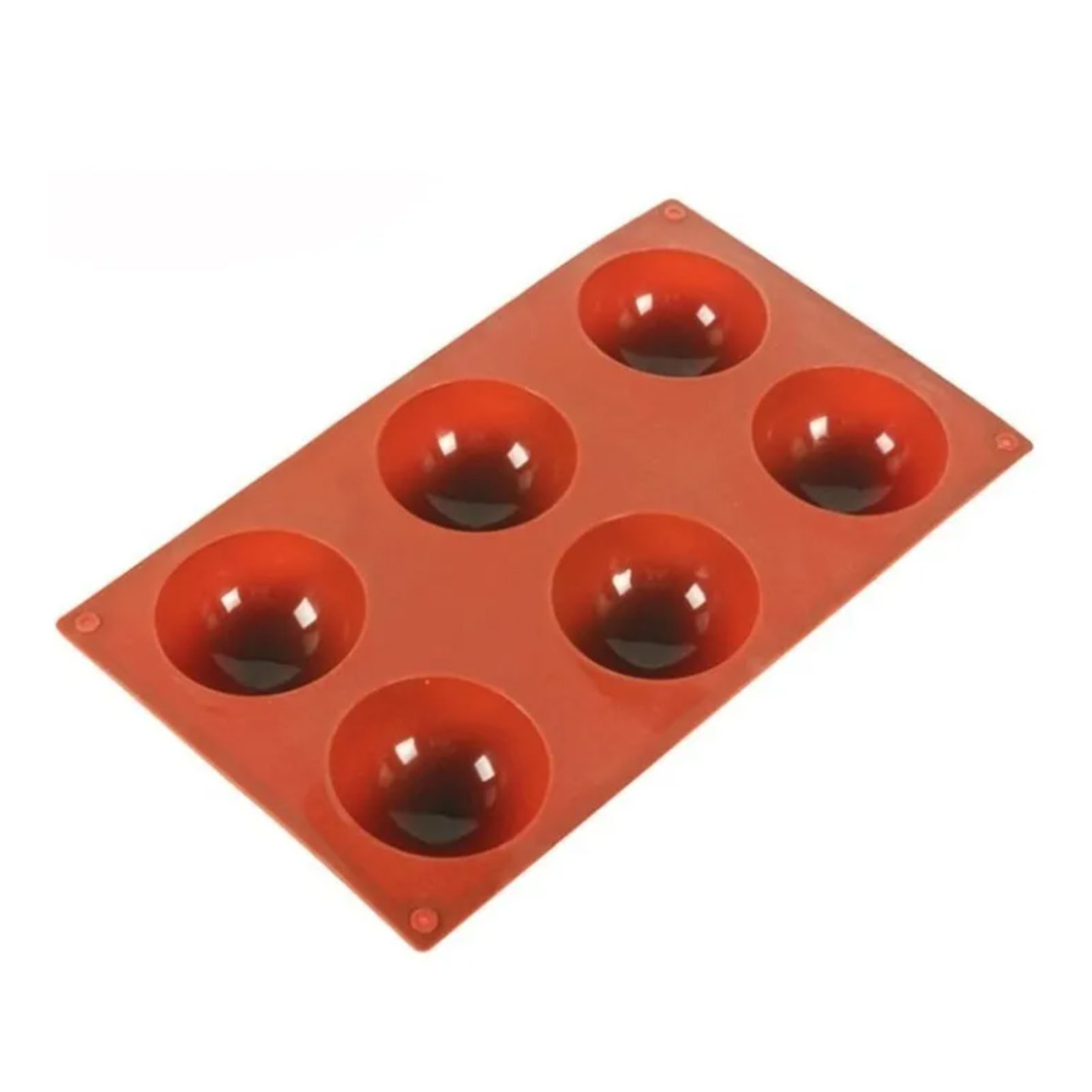 Halbkugelförmige Dessertform Mit 6 Mulden Aus Lebensmittelechtem Silikon Für Selbstgemachte Kuchen, Küchenutensil