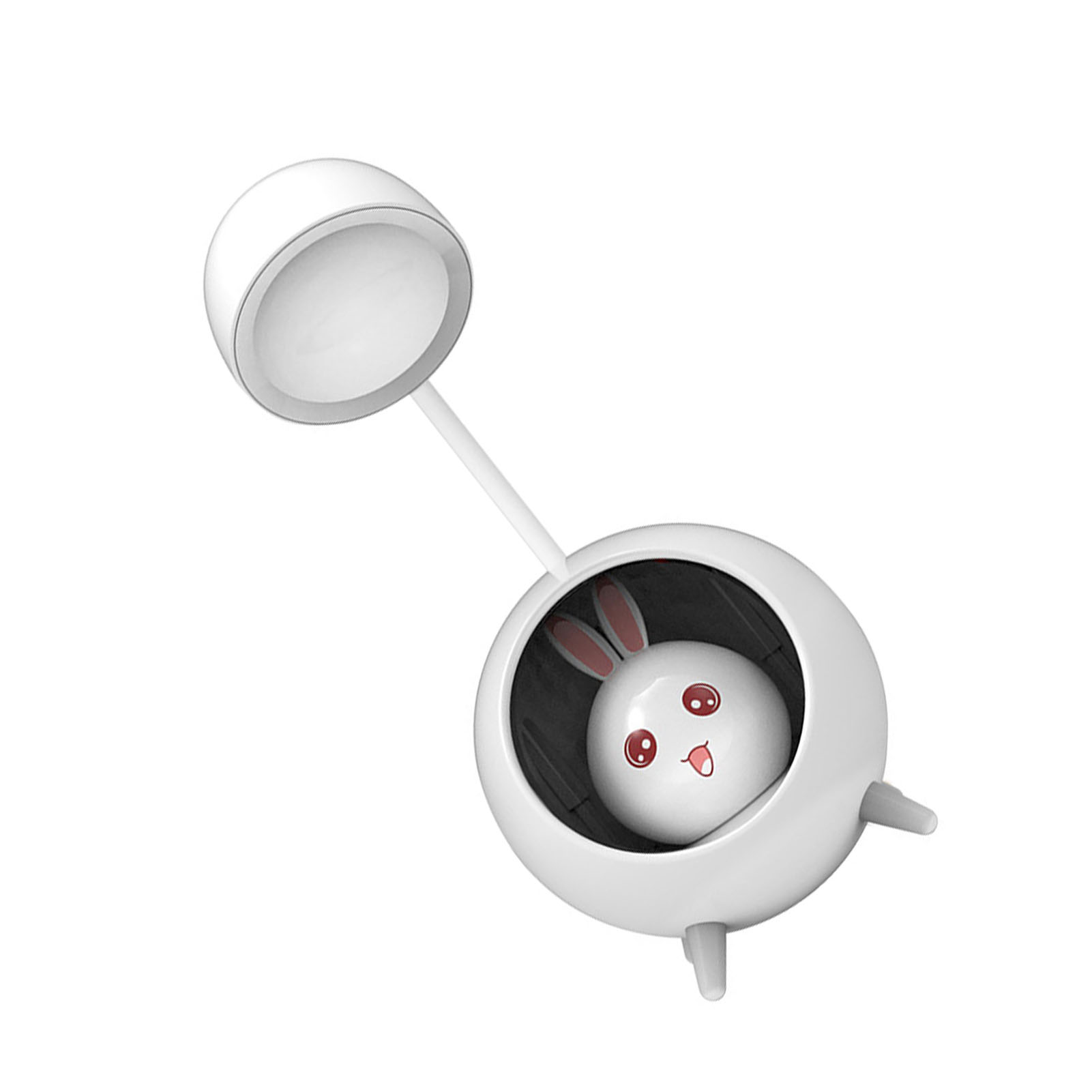 Mini-led-schreibtischlampe In Weiß, Augenschutz, Tischlampe Fürs Homeoffice, Kompaktes Und Elegantes Nachtlicht.