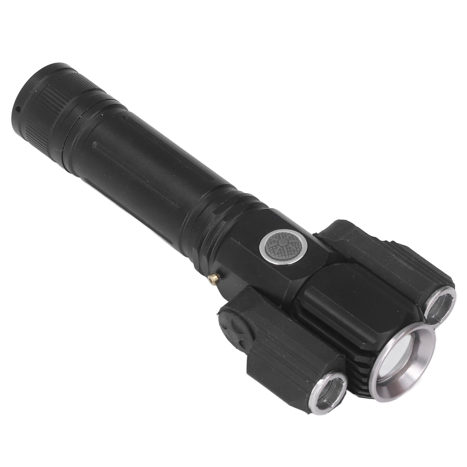 3-flammige Led-outdoor-taschenlampe, Wasserdicht, Tragbar, Drehbarer Fokus, Wiederaufladbar, Für Radfahren Und Camping