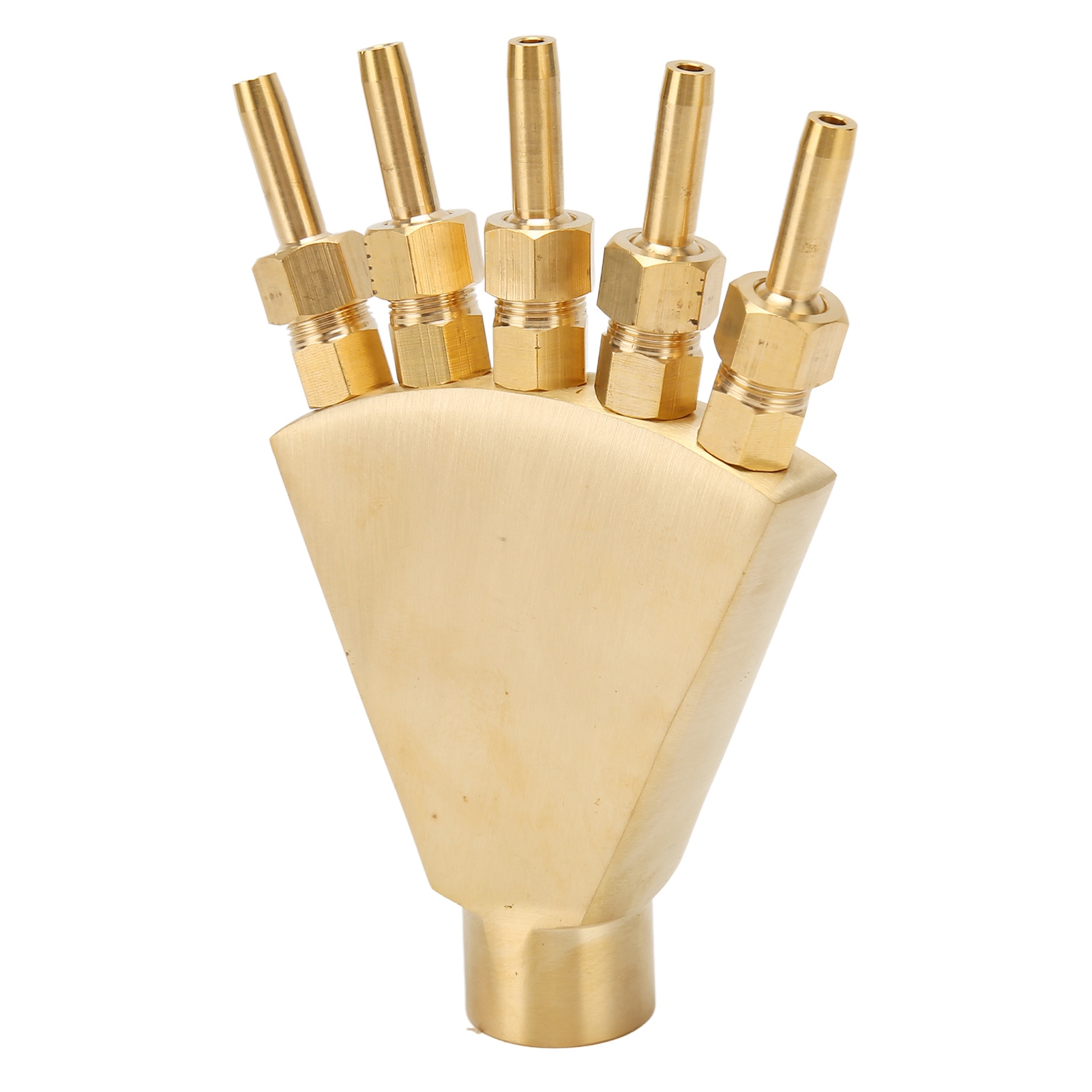Verstellbare Phoenix-schwanz-springbrunnendüse Aus Reinem Kupfer, G3/4-zoll-sprühkopf, Dekorativer Spritzer Für Garten, Bewässerung Im Freien, Robustes Messingteil, Fächerförmiger Sprühstrahl.