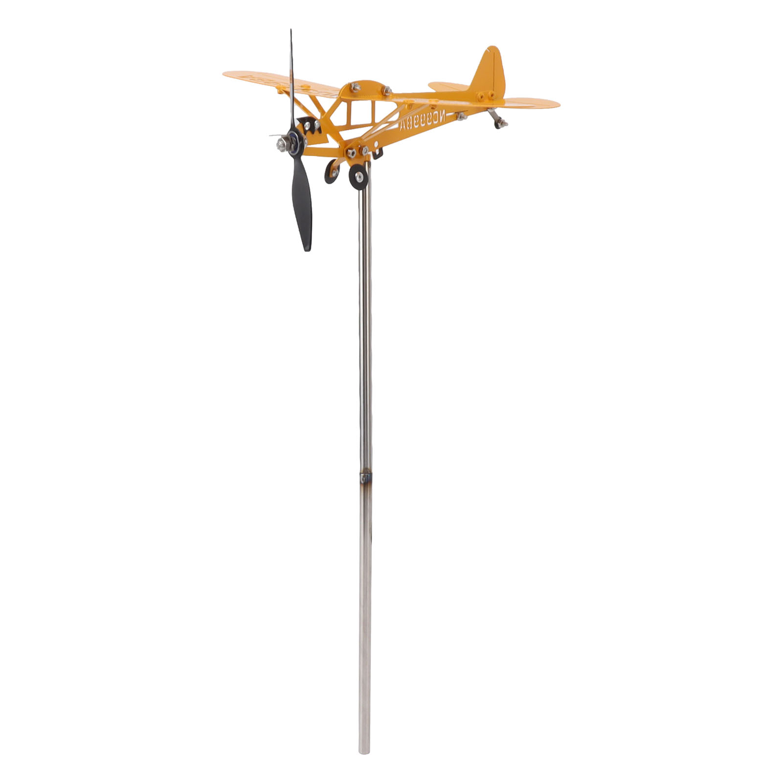 Piper J3 Cub 3d Metall-flugzeug-wetterfahne Für Den Außenbereich, Garten, Dach, Windrichtungsanzeige, Dekoration, Klein