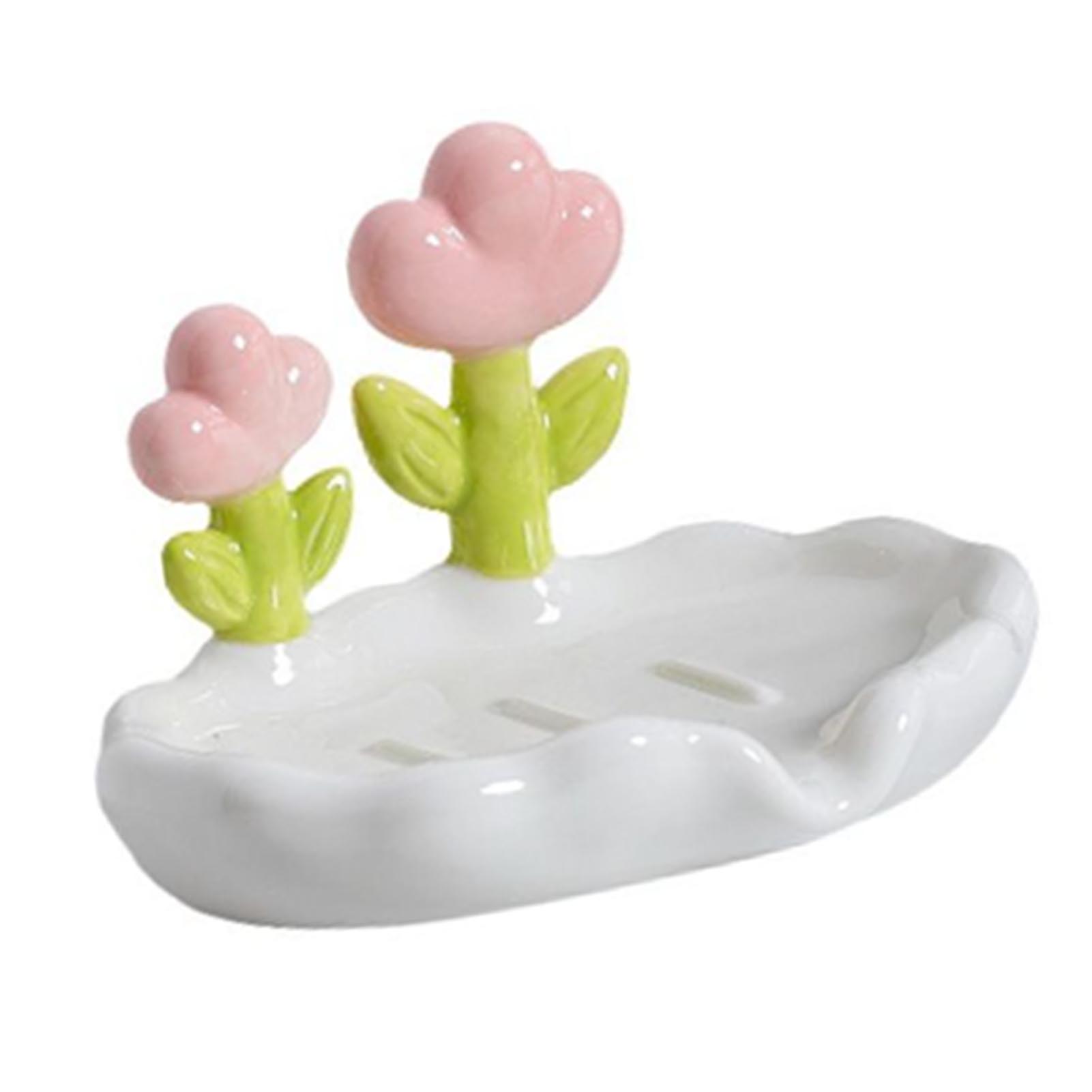 Kreative Seifenbox Aus Pp Mit Blumenmuster, Seifenschale Mit Abfluss Für Badezimmer, Wandhalterung Für Waschbecken, 2-teiliges Haushaltsset, Heimdekoration.