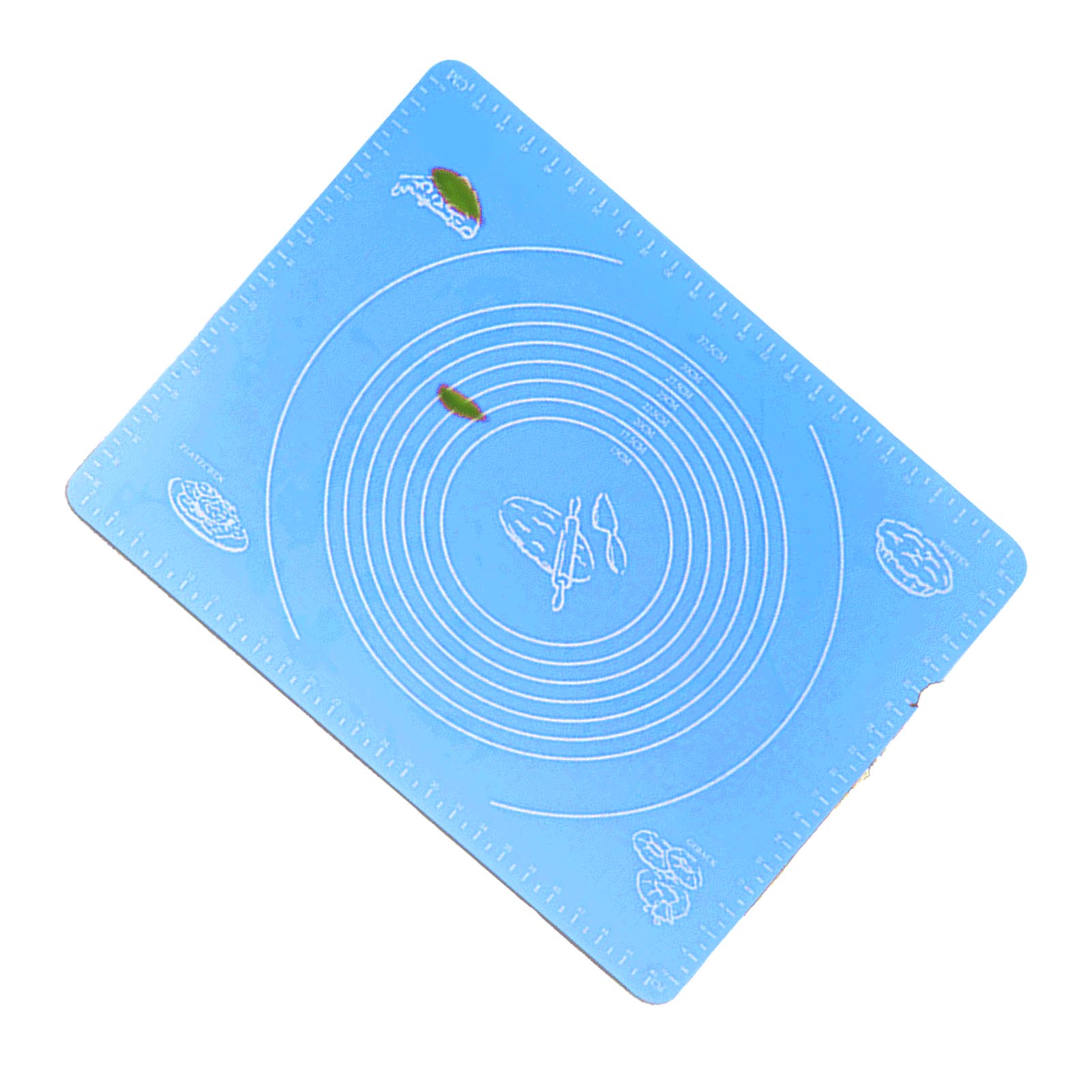 Blaue Silikon-backmatte, Antihaftbeschichtet, Dick, Mit Skala Zum Ausrollen Von Teig, Pizza, Keksen, Wiederverwendbares Backbrett