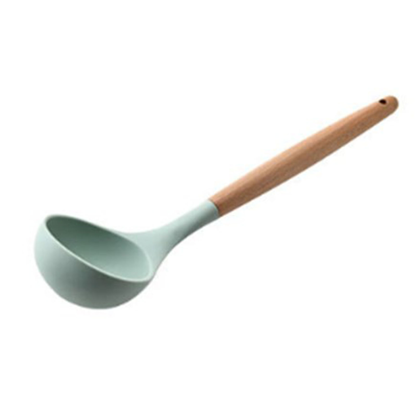Suppenkelle, Servierlöffel Aus Silikon, Komfortabler Holzgriff, Hitzebeständig, Küchenutensil Für Zuhause