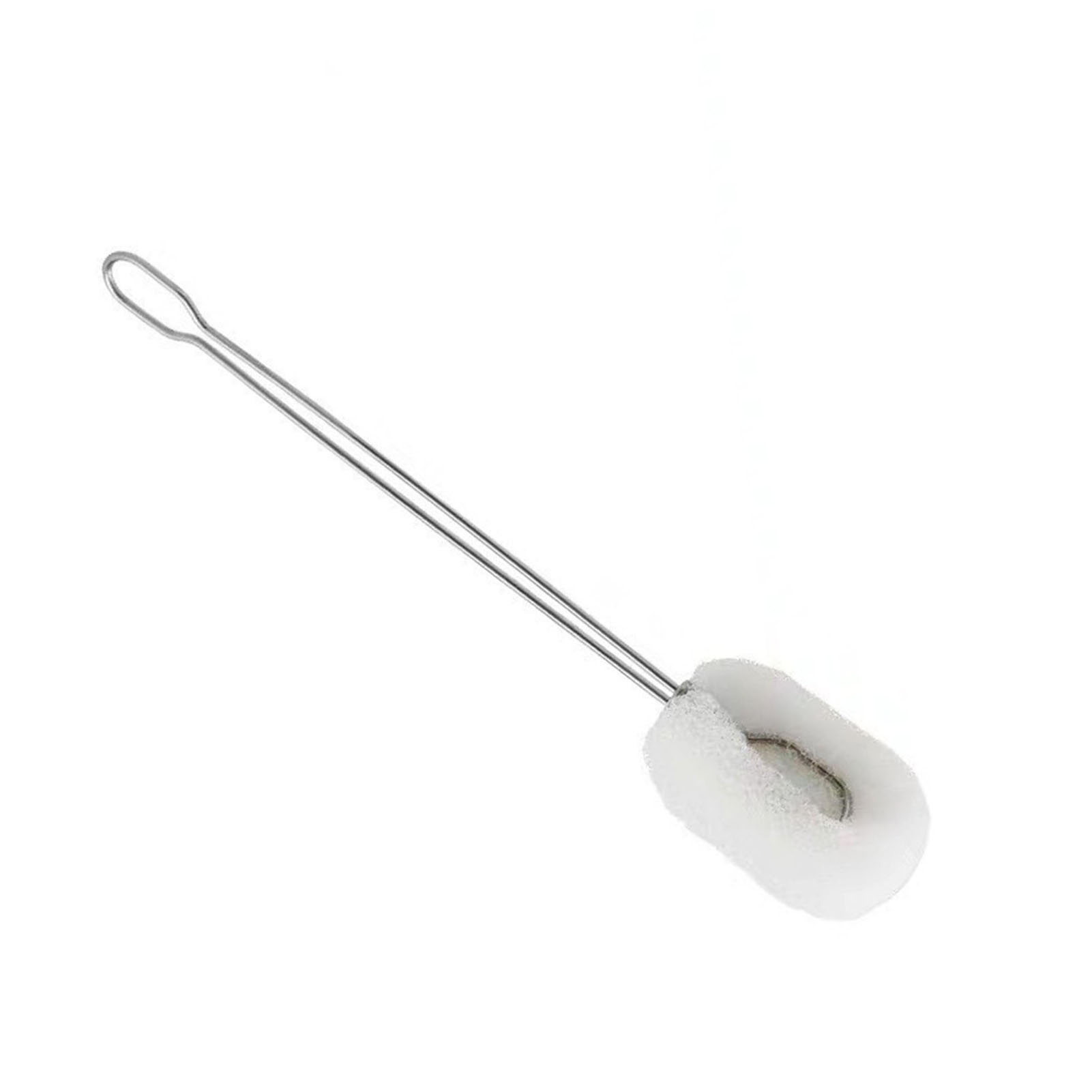 Lange Spülbürste Mit Edelstahlgriff, Austauschbarem Schwammkopf, Reinigungswerkzeug Für Tassen Und Flaschen, Küche, 24 Cm