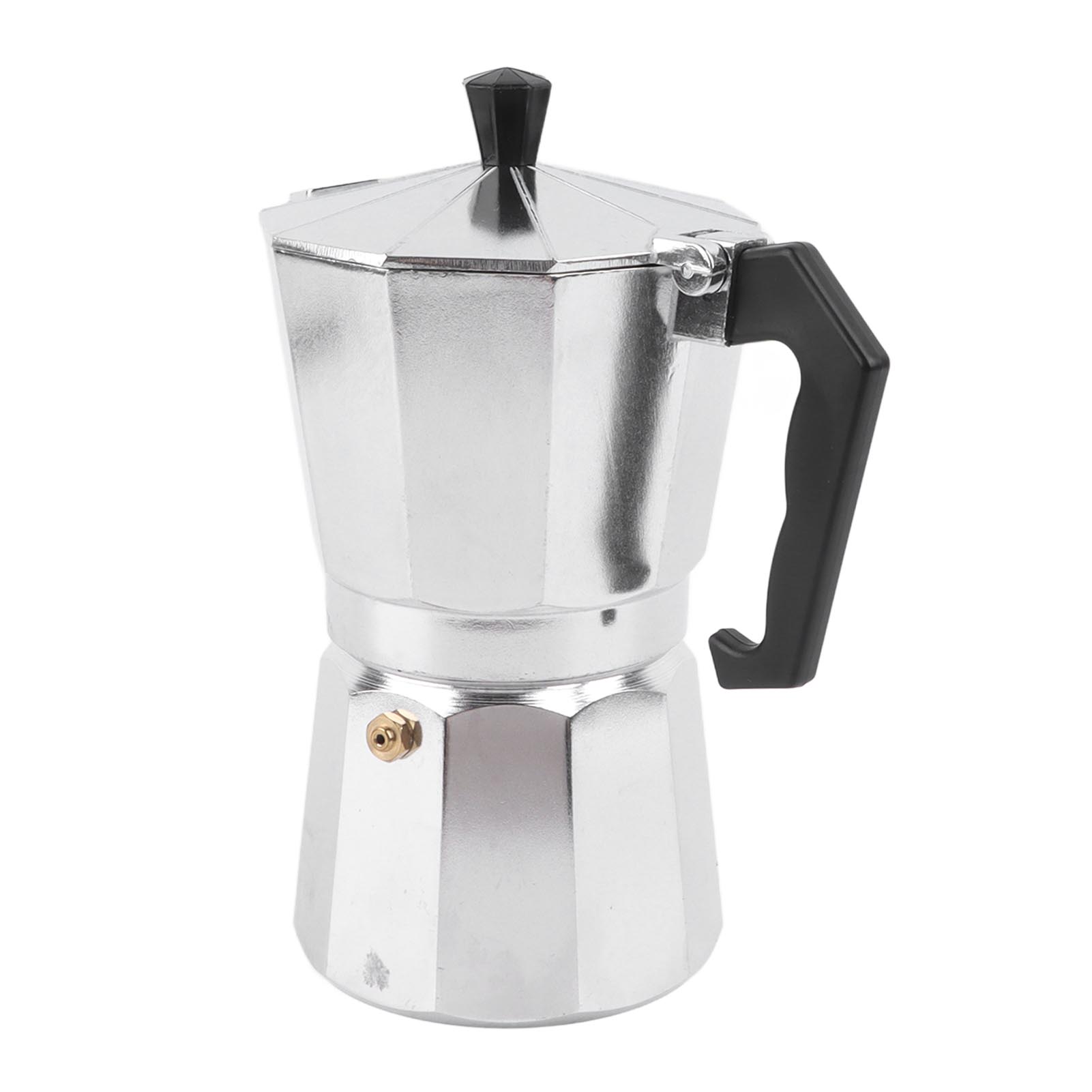 Moka-kanne 300 Ml (10 Oz), 6 Tassen, Achteckiges Aluminium, Tragbare Italienische Kaffeemaschine, Ideal Für Zuhause Oder Büro, Klassischer Kaffeebereiter