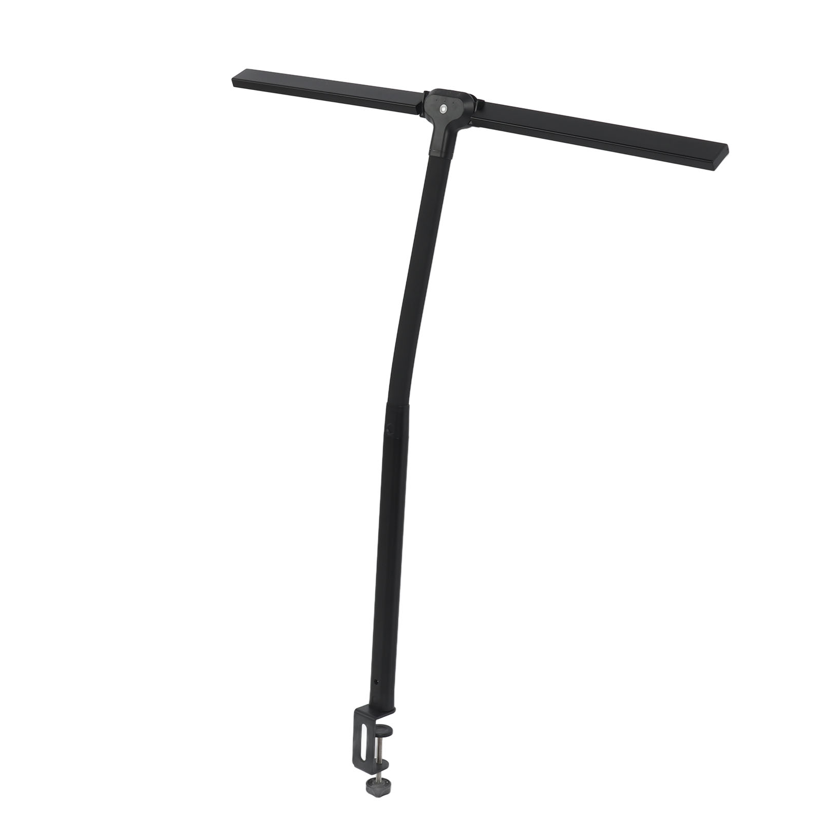 Schwarze Led-schreibtischlampe (24 W) Mit Zwei Flexiblen Leuchtenköpfen, Augenschutz, Abnehmbar, 100–240 V Wechselstrom Mit Eu-stecker, Lese- Und Arbeitsbeleuchtung