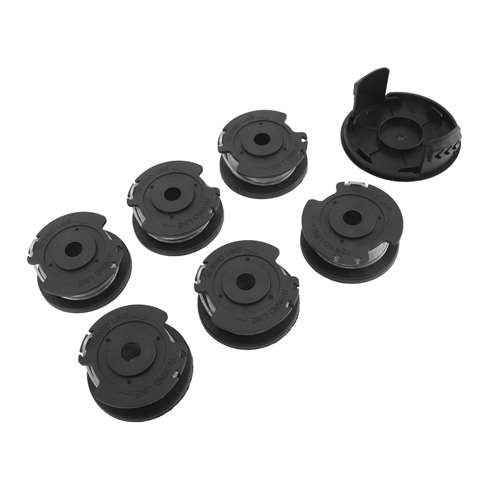 6er-pack Nylonspulen Für Elektrische Rasentrimmer, Ersatzfaden, Trimmerzubehör, Passend Für F016800569, Mit 1 Schutzkappe, Hochleistungsschneidfaden