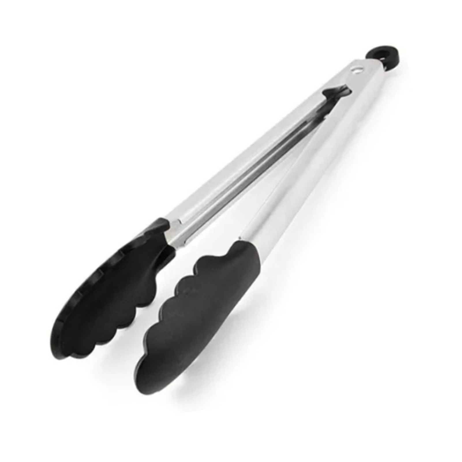 23 Cm Lange Küchenzange Aus Edelstahl, Silikon-lebensmittelzange Mit Aufhängeöse, Kochutensil Aus Metall Für Den Haushalt