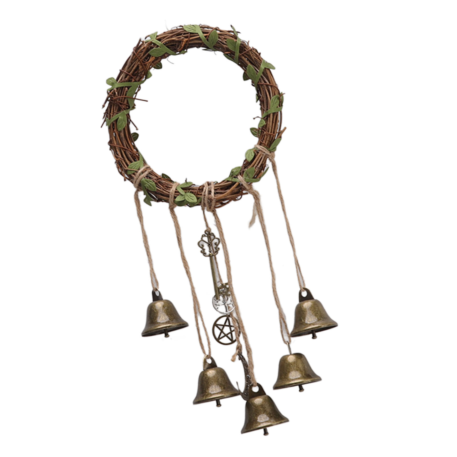 Hängende Hexenglocke, Handgefertigtes Dekoratives Klangspiel Mit Symbolischen Motiven Für Türgriffe, Typ A (15 Cm Durchmesser)