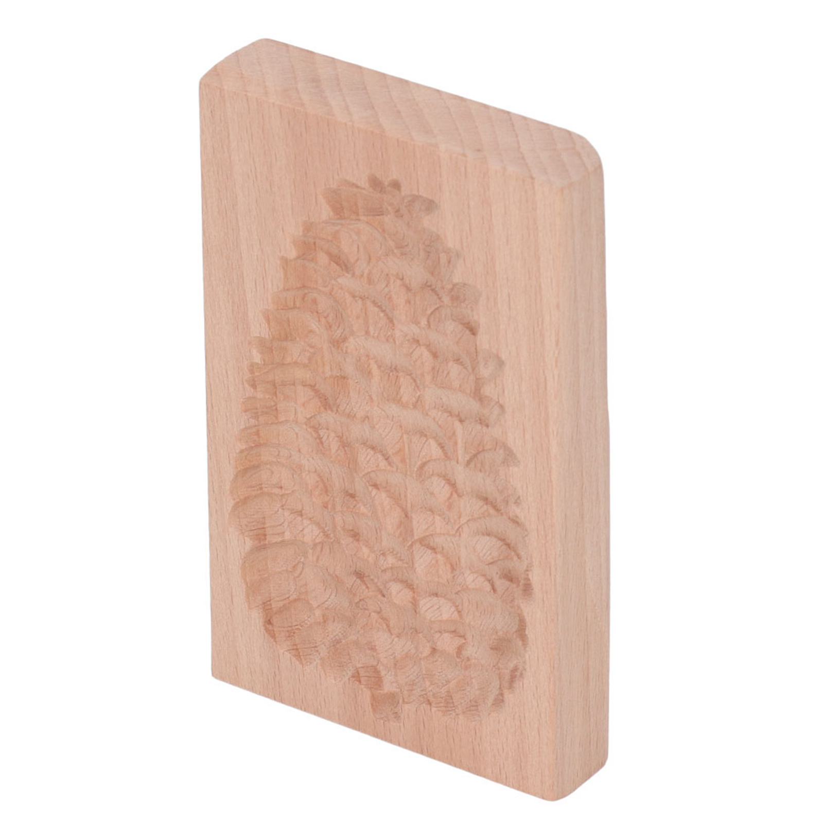 Wiederverwendbare Und Abwaschbare Keksform Aus Buchenholz, Gebäckstempel, Tannenzapfen-design, Ideal Für Die Küche