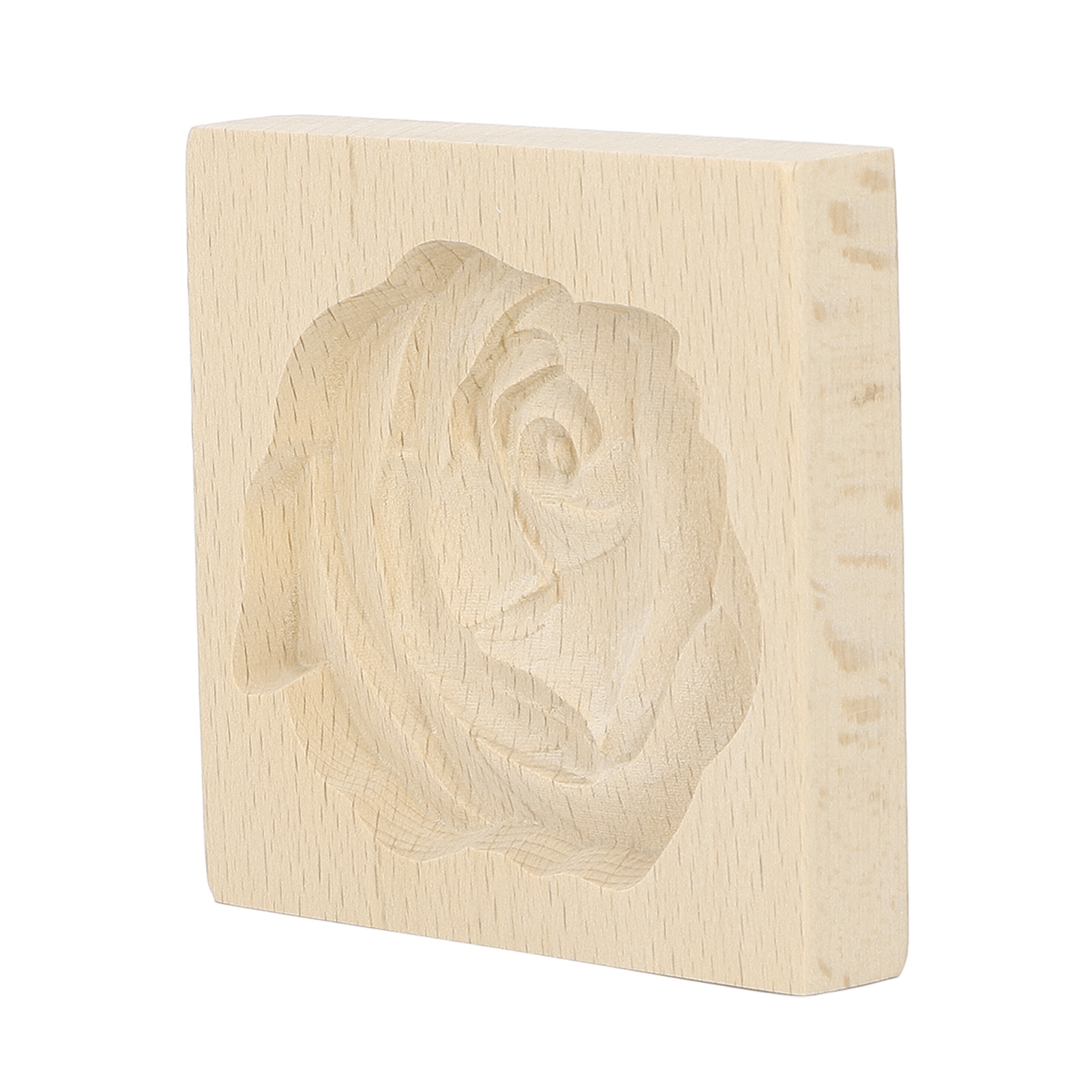 Ausstechform Aus Holz Mit Eingraviertem Rosenmotiv, Wiederverwendbare Kekspresse, Leicht Zu Lösen, Abwaschbar, Zum Backen Und Kochen Von Selbstgemachten Keksen