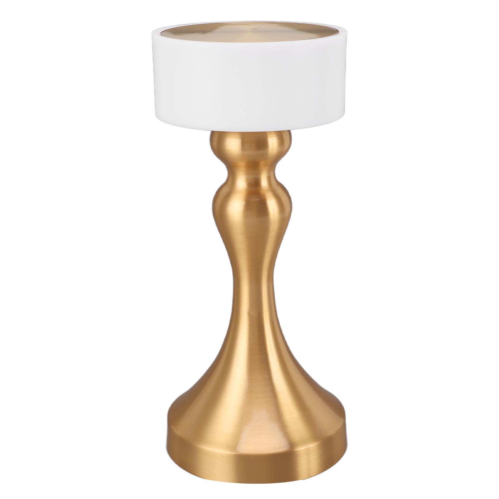 Berührungsempfindliche Led-tischleuchte Mit 3 Stufenlosen Dimmstufen, Goldfarbenes Metallfinish, Kabellos, Für Nachttisch, Wohnzimmer Oder Küche