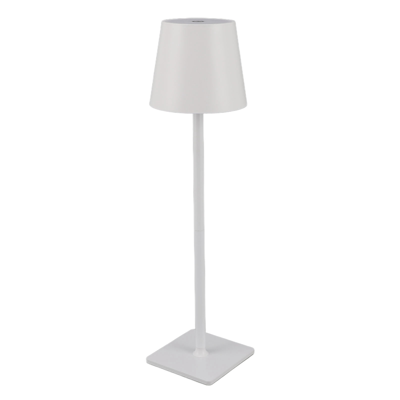 Wiederaufladbare, Kabellose Led-tischleuchte Mit 2000 Mah, Stufenlose Dimmung Mit 3 Farbtemperaturen, Minimalistisches Weißes Design Für Schlaf- Und Wohnzimmer.
