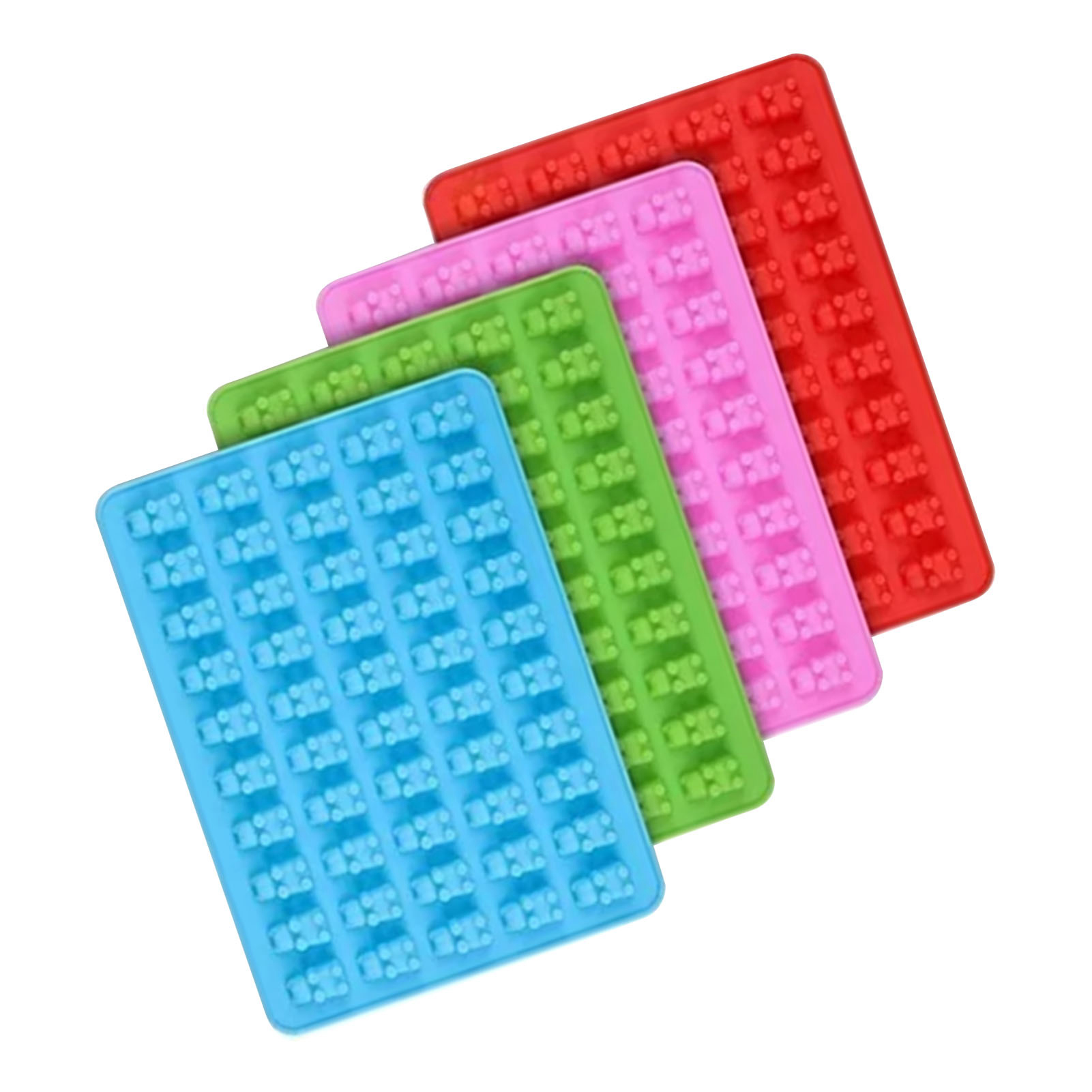 Set Mit 4 Silikon-teddybär-süßigkeitenformen, 200 Mulden Mit Pipette, Für Selbstgemachte Zuckerpaste, Schokolade Und Cake Pops