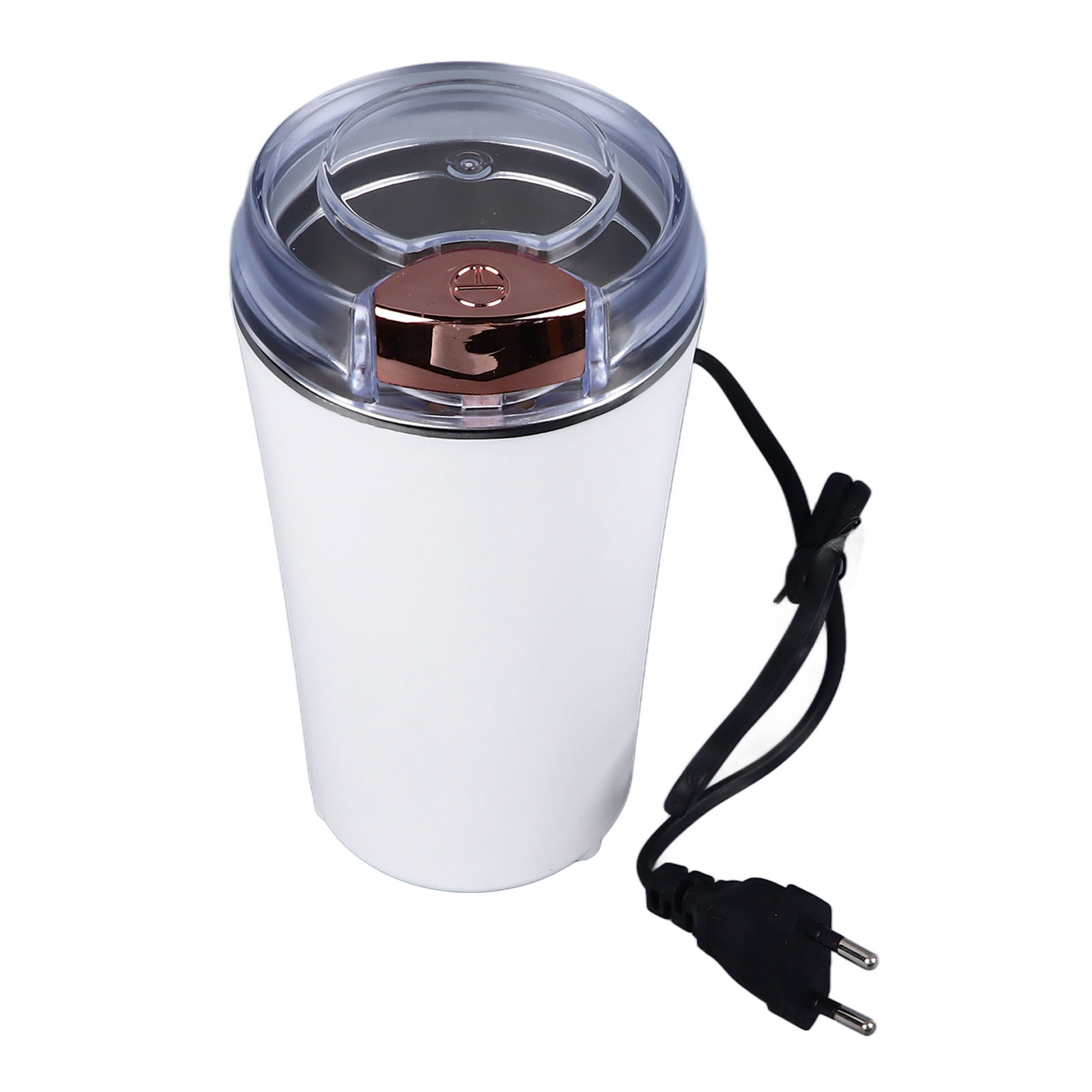 Elektrische Kaffeemühle (200 W, 220 V) Mit Eu-stecker, 6 Klingen, Weiß, Touch-bedienung, Für Kaffee, Gewürze, Kräuter, Pfeffer, Multifunktionsmühle