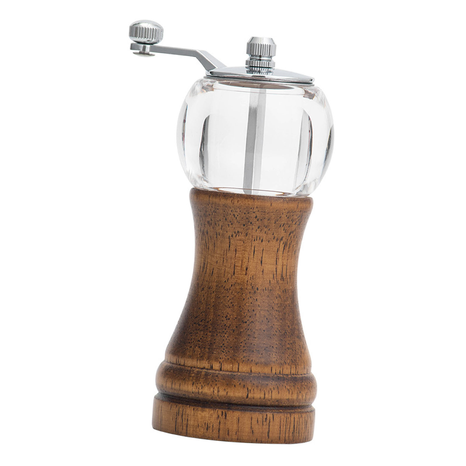 Vintage-pfeffermühle Aus Holz Und Acryl, Verstellbarer Mahlgrad, Vielseitiges Gewürzwerkzeug Für Den Privaten Und Professionellen Gebrauch