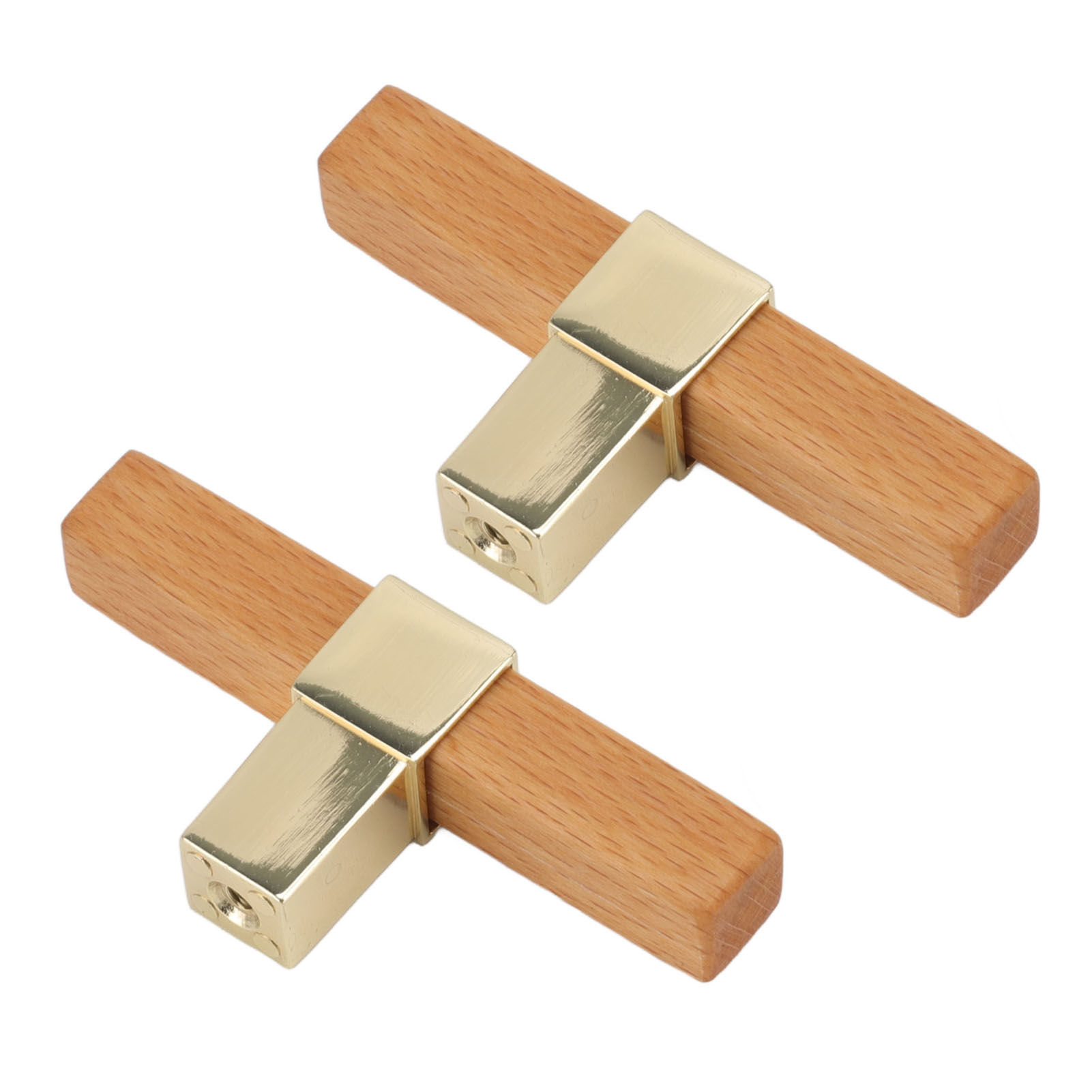 Goldener Holzmöbelgriff, 2er-set, Einzellochgriff Für Schranktüren, Küchenschubladen, Küchenschränke