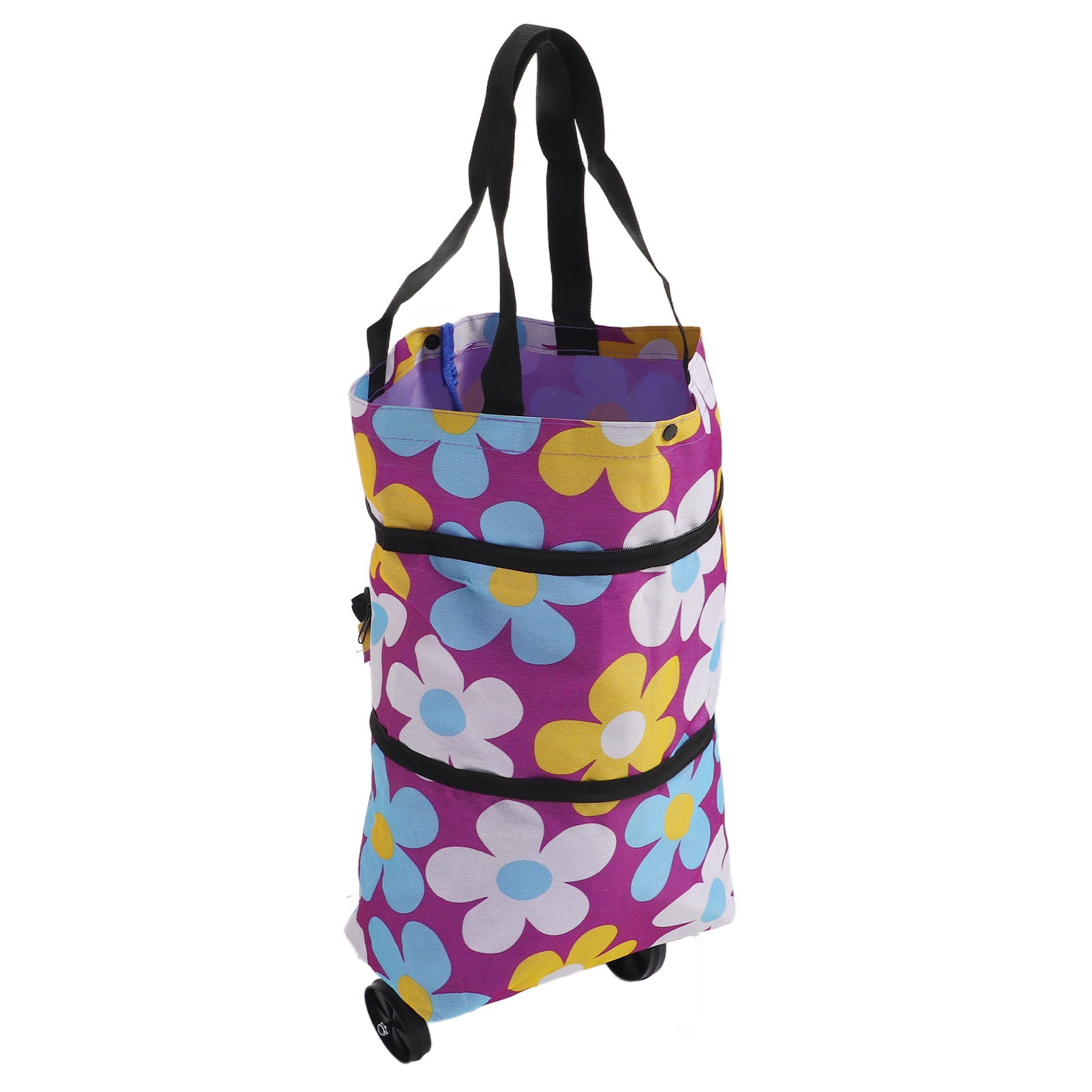 Faltbarer Einkaufswagen, Rolltasche, Multifunktionale Tragetasche Aus Canvas, Praktisch Für Senioren, Mit Griff