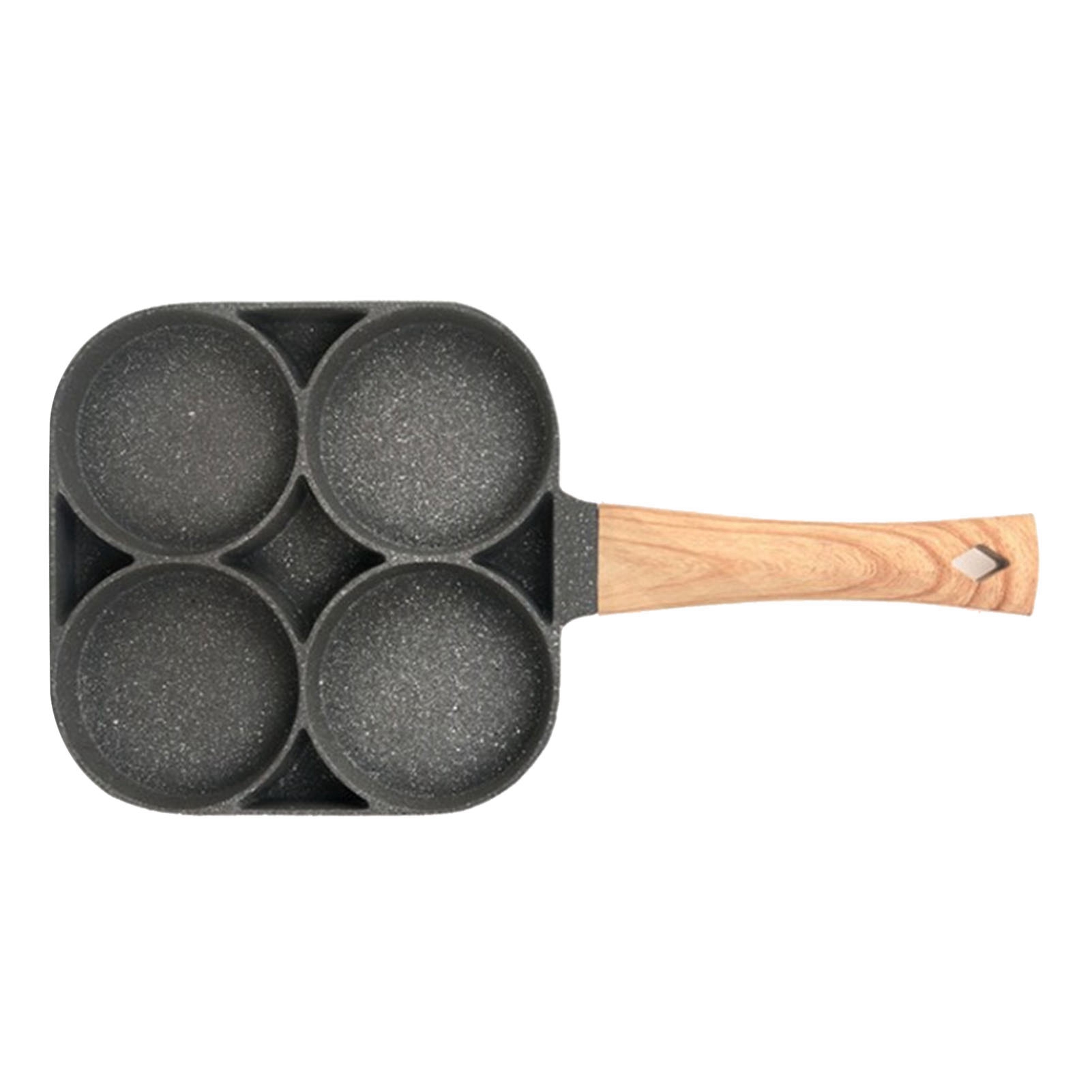 Antihaftbeschichtete Eierpfanne Mit 4 Fächern, Crêpe-pfanne Aus Aluminium Mit Bakelitgriff Fürs Frühstück